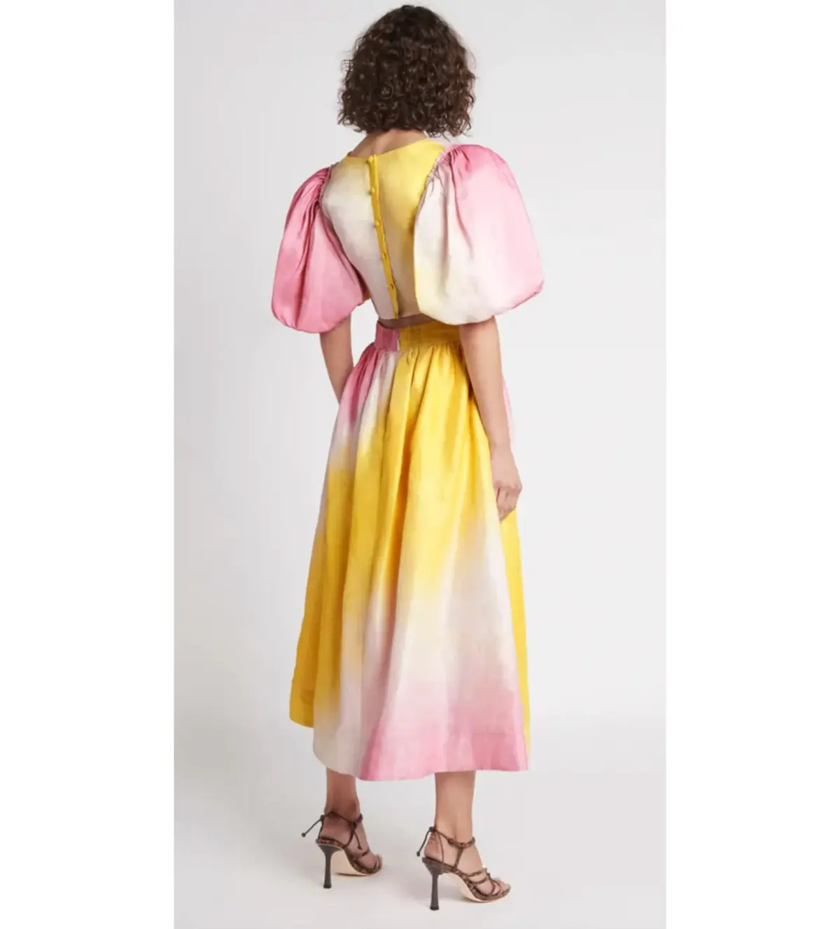 Aje Cloud Burst Cropped Blouse and Skirt Set in Pink Size AU 6 - Image 2