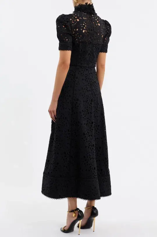 Rebecca Vallance Kitsu Short Sleeve Midi Dress in black Size AU 14 - Image 2