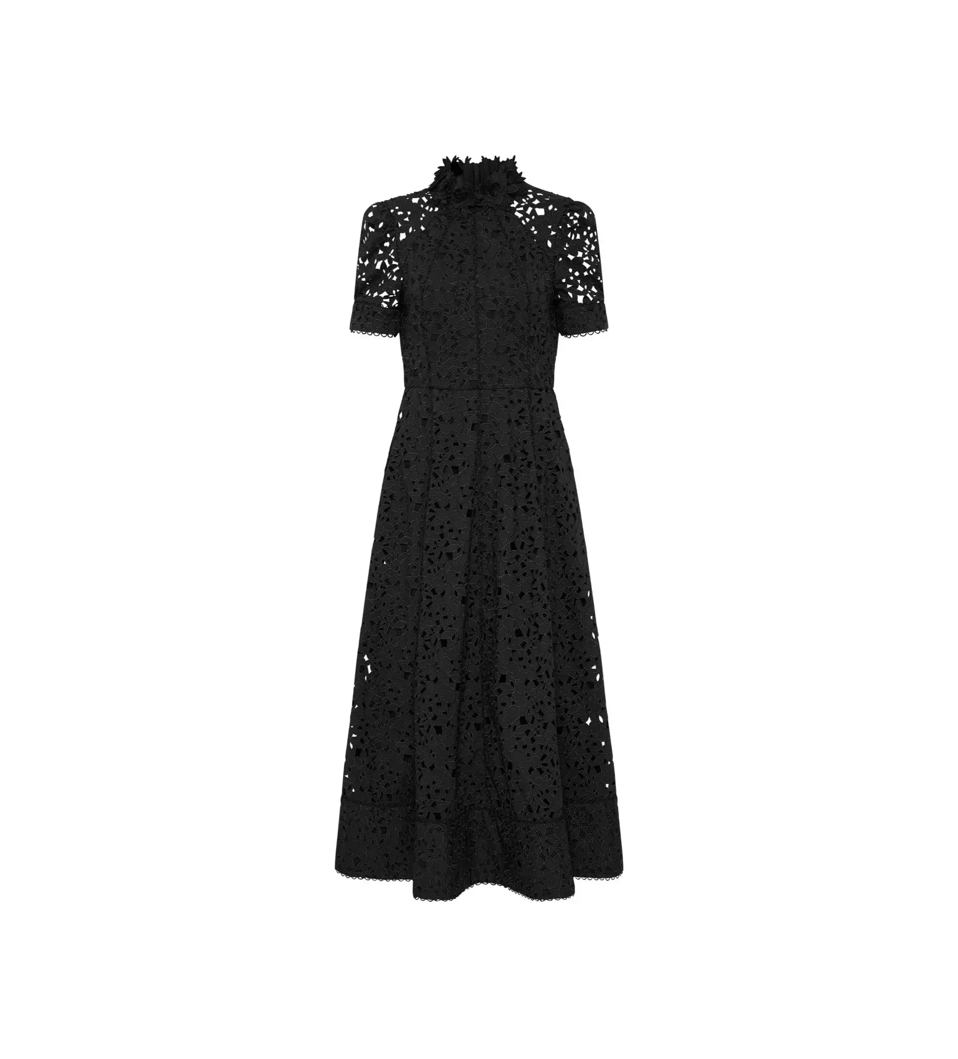 Rebecca Vallance Kitsu Short Sleeve Midi Dress Black Size AU 16 - Image 5