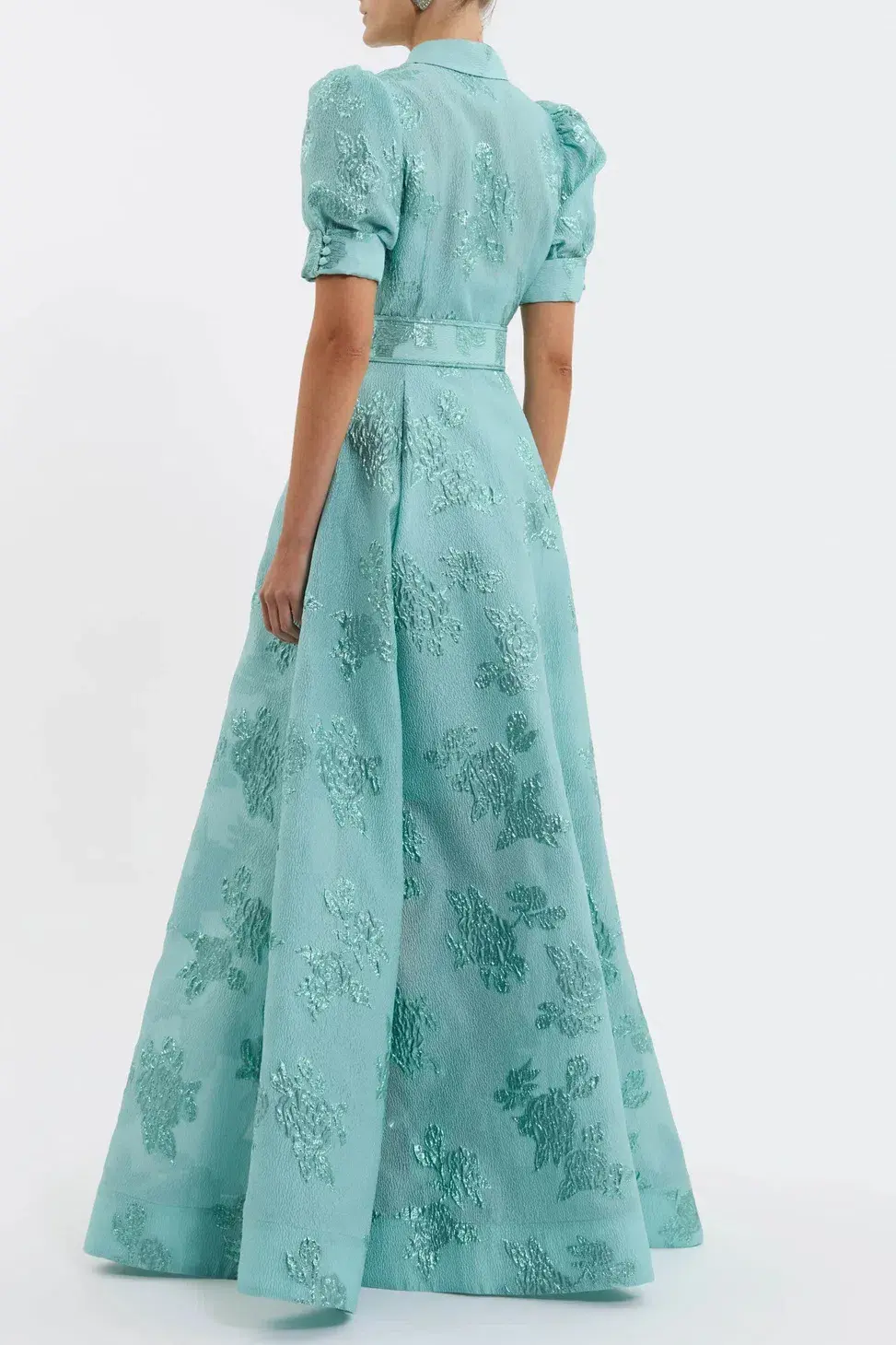 Rebecca Vallance Benette Short Sleeve Gown Green Size 6 - Image 2
