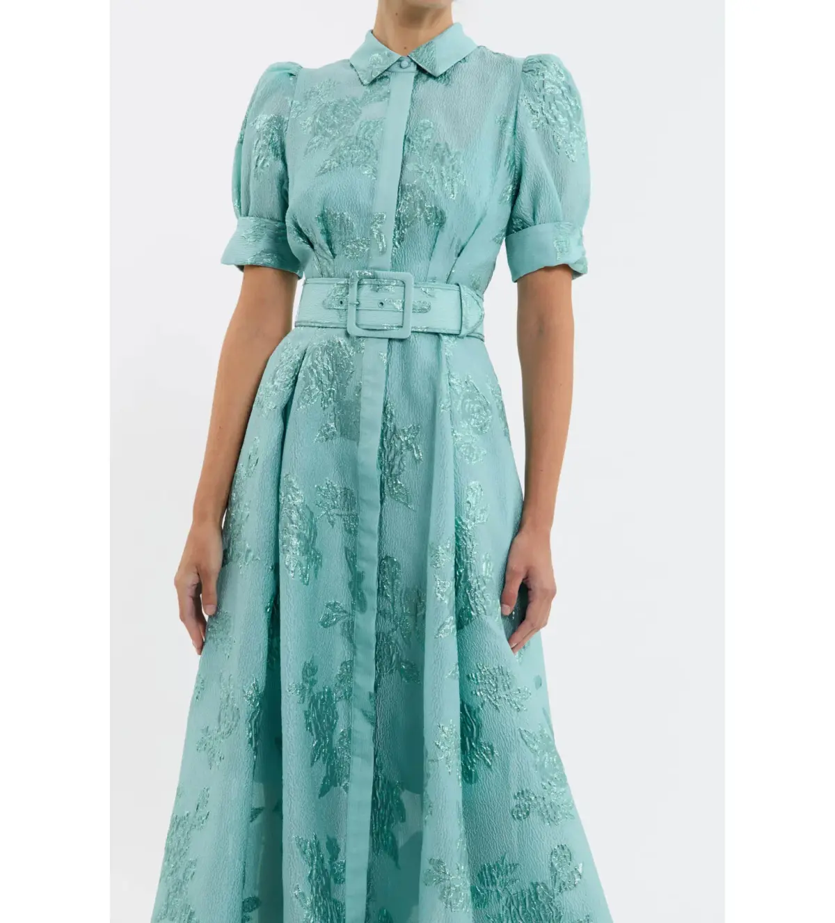 Rebecca Vallance Benette Short Sleeve Gown Teal Size AU 10 - Image 3