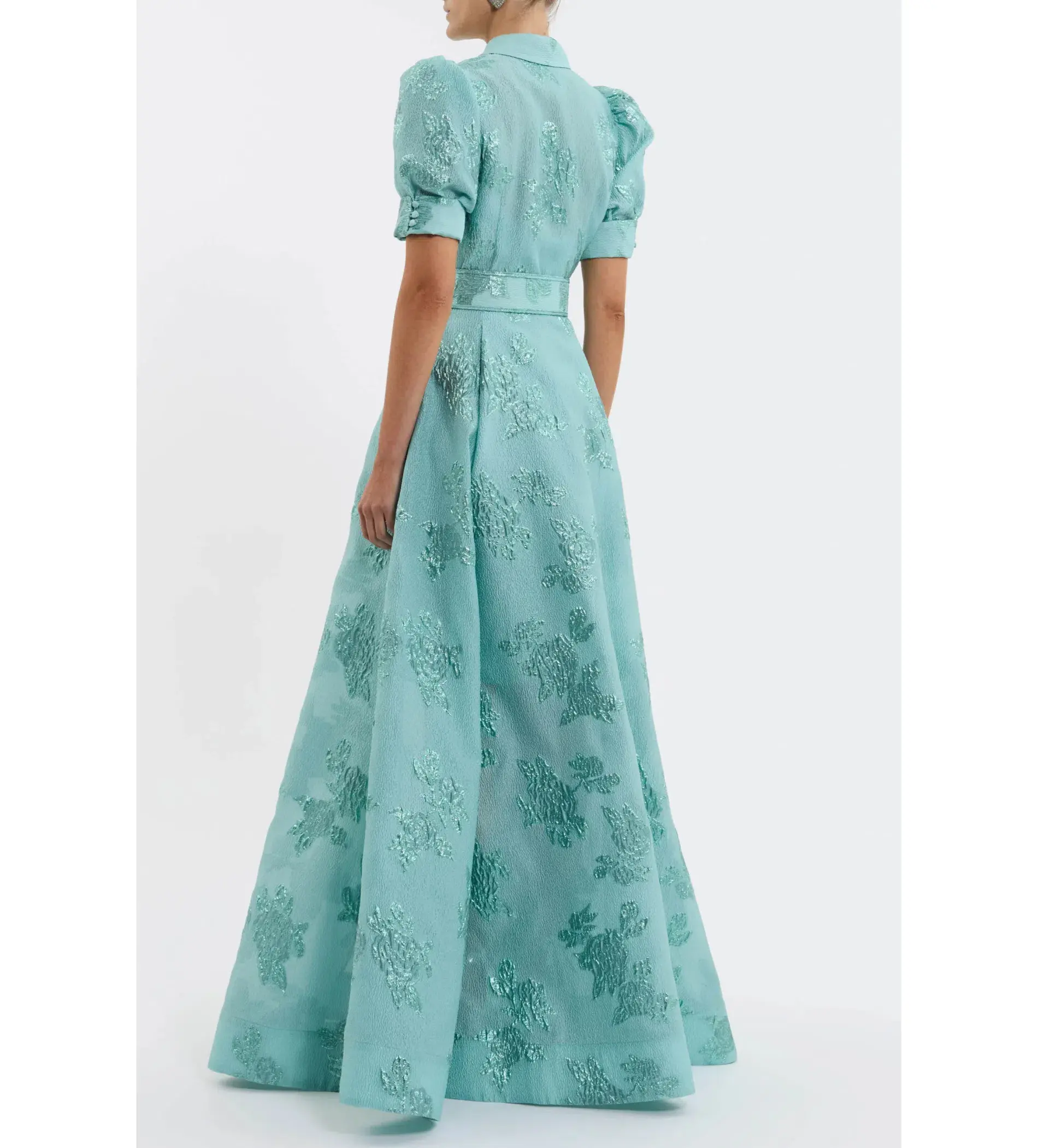 Rebecca Vallance Benette Short Sleeve Gown Teal Size AU 10 - Image 2