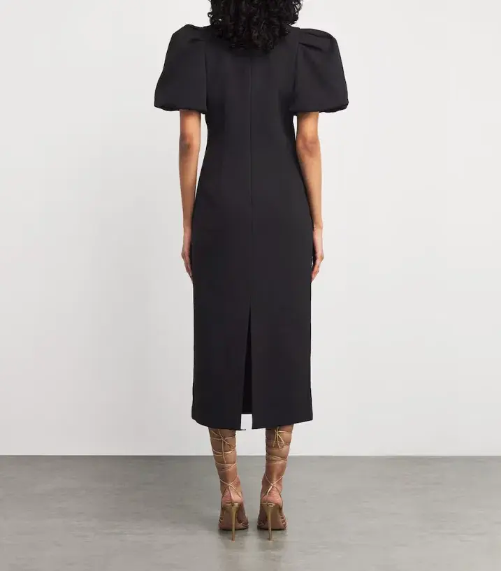 Rebecca Vallance Rosetta Midi Dress Black Size AU 10 - Image 2