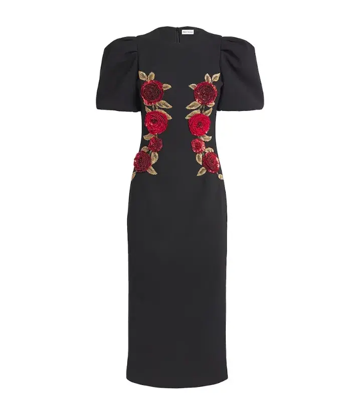 Rebecca Vallance Rosetta Midi Dress Black Size AU 10 - Image 3