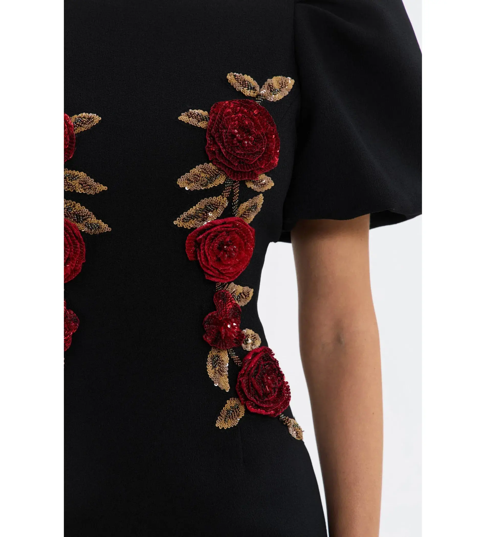 Rebecca Vallance Rosetta Midi Dress Black Size AU 12 - Image 4