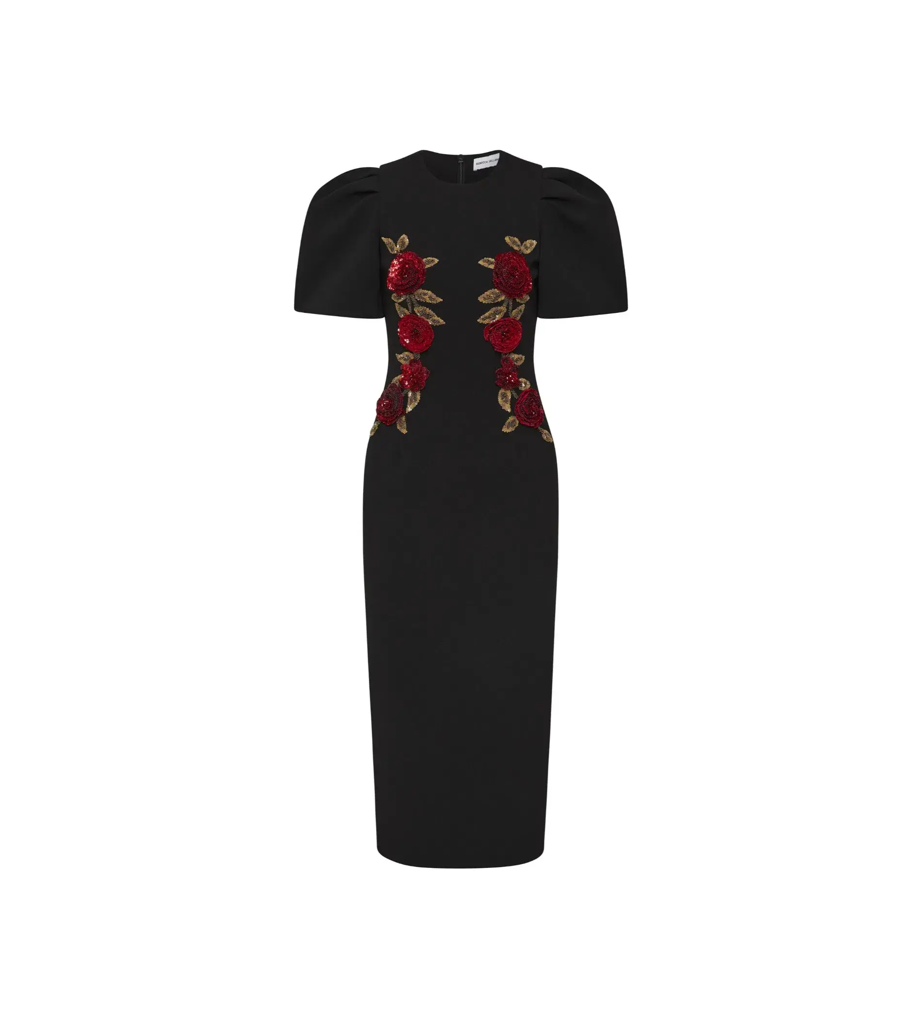 Rebecca Vallance Rosetta Midi Dress Black Size AU 12 - Image 5