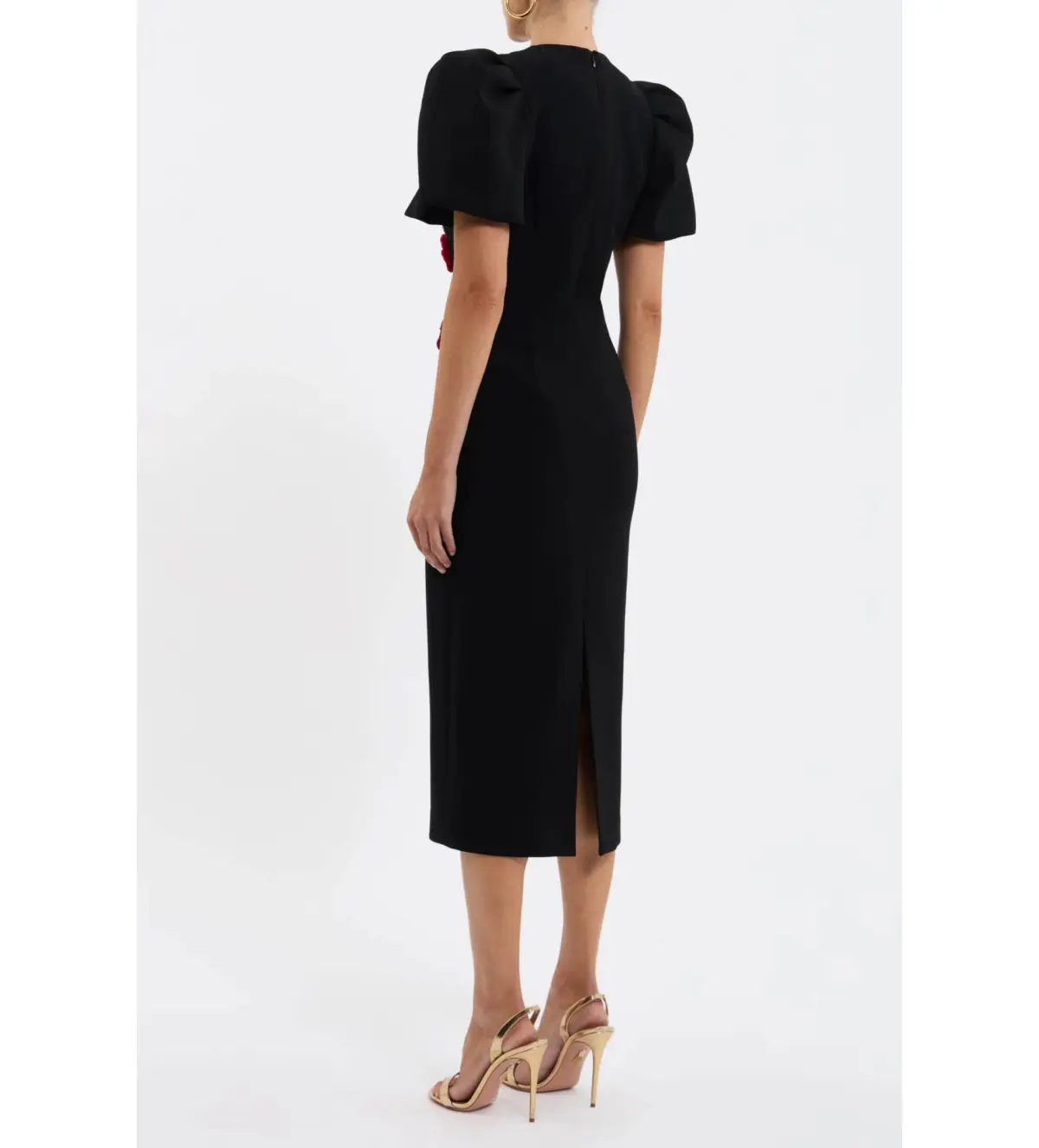Rebecca Vallance Rosetta Midi Dress Black Size 16 - Image 3