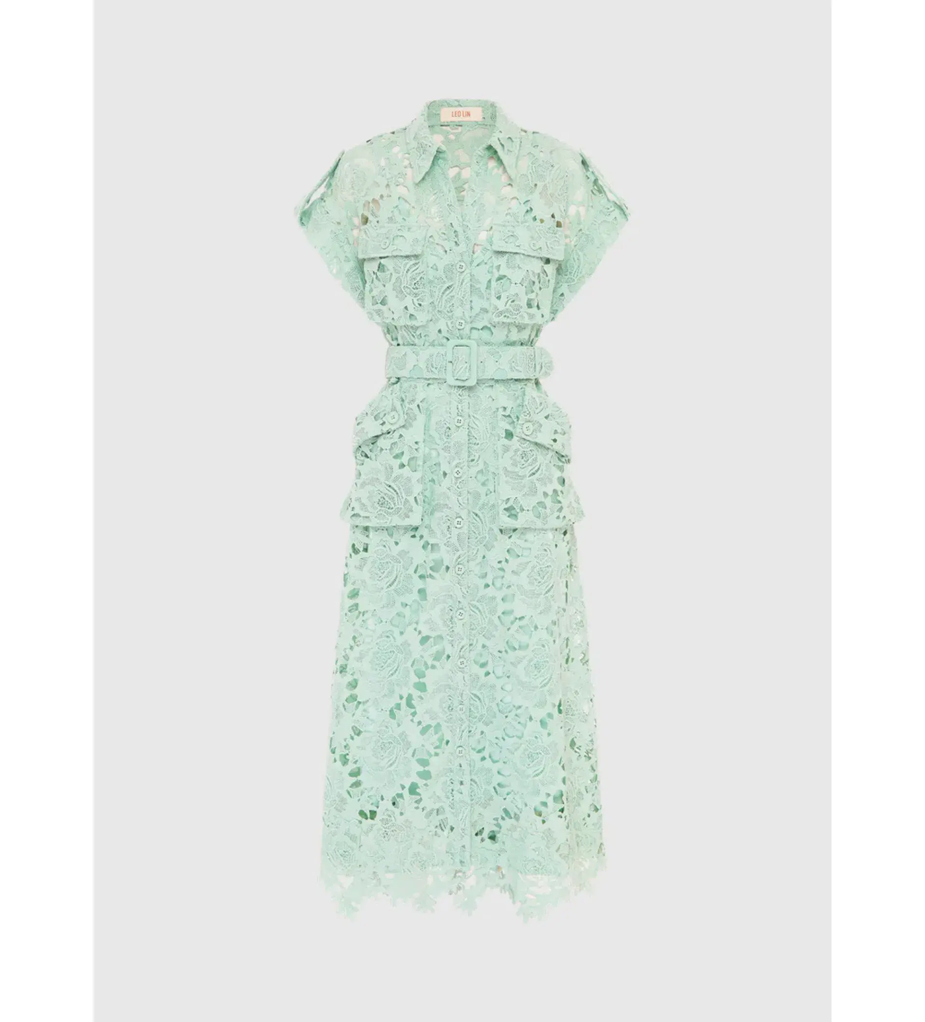 Leo Lin Audrey Lace Midi Dress AU 12 - Image 1