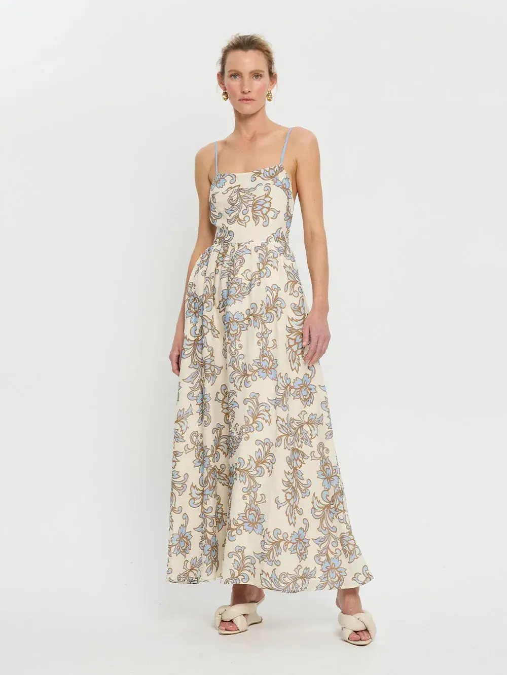 Kivari Avalon Strappy Maxi Dress Print Size 10 - Image 1