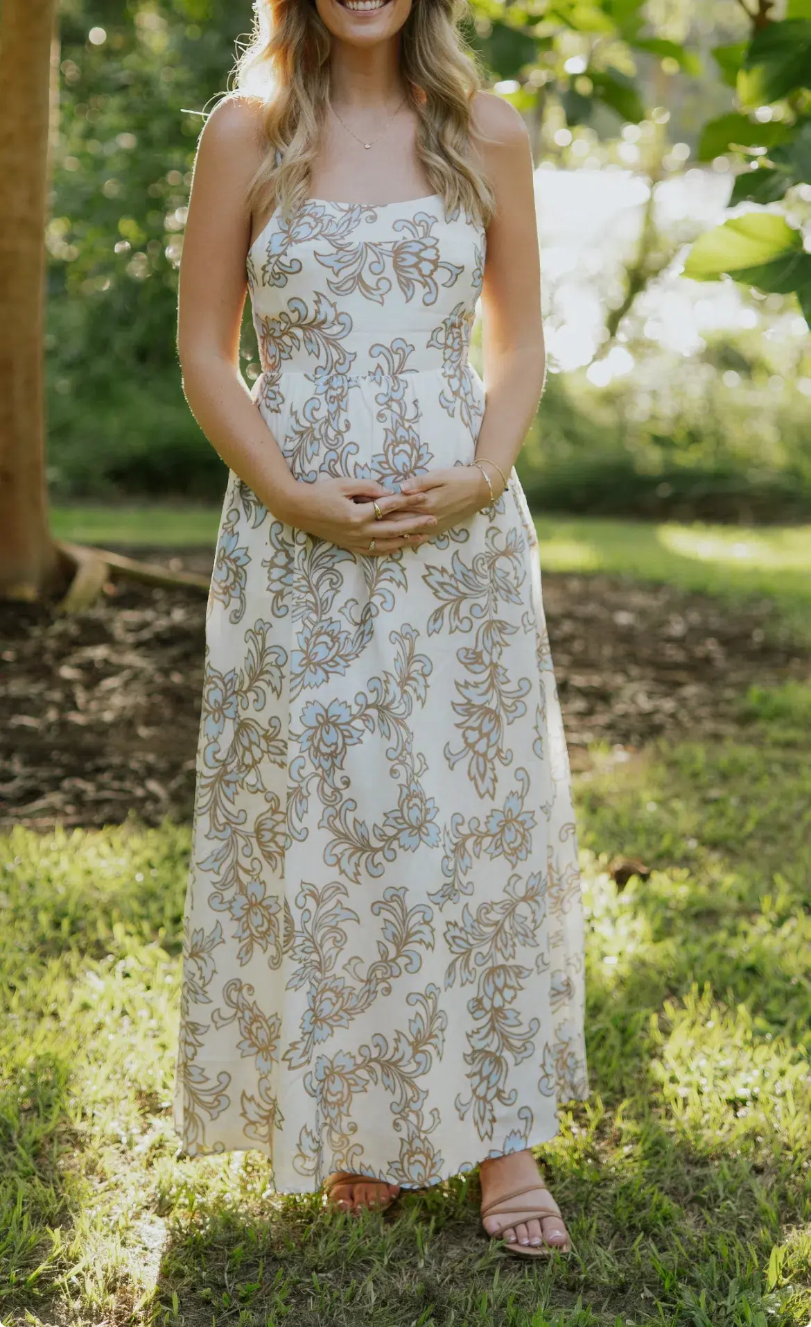 Kivari Avalon Strappy Maxi Dress Print Size 10 - Image 2