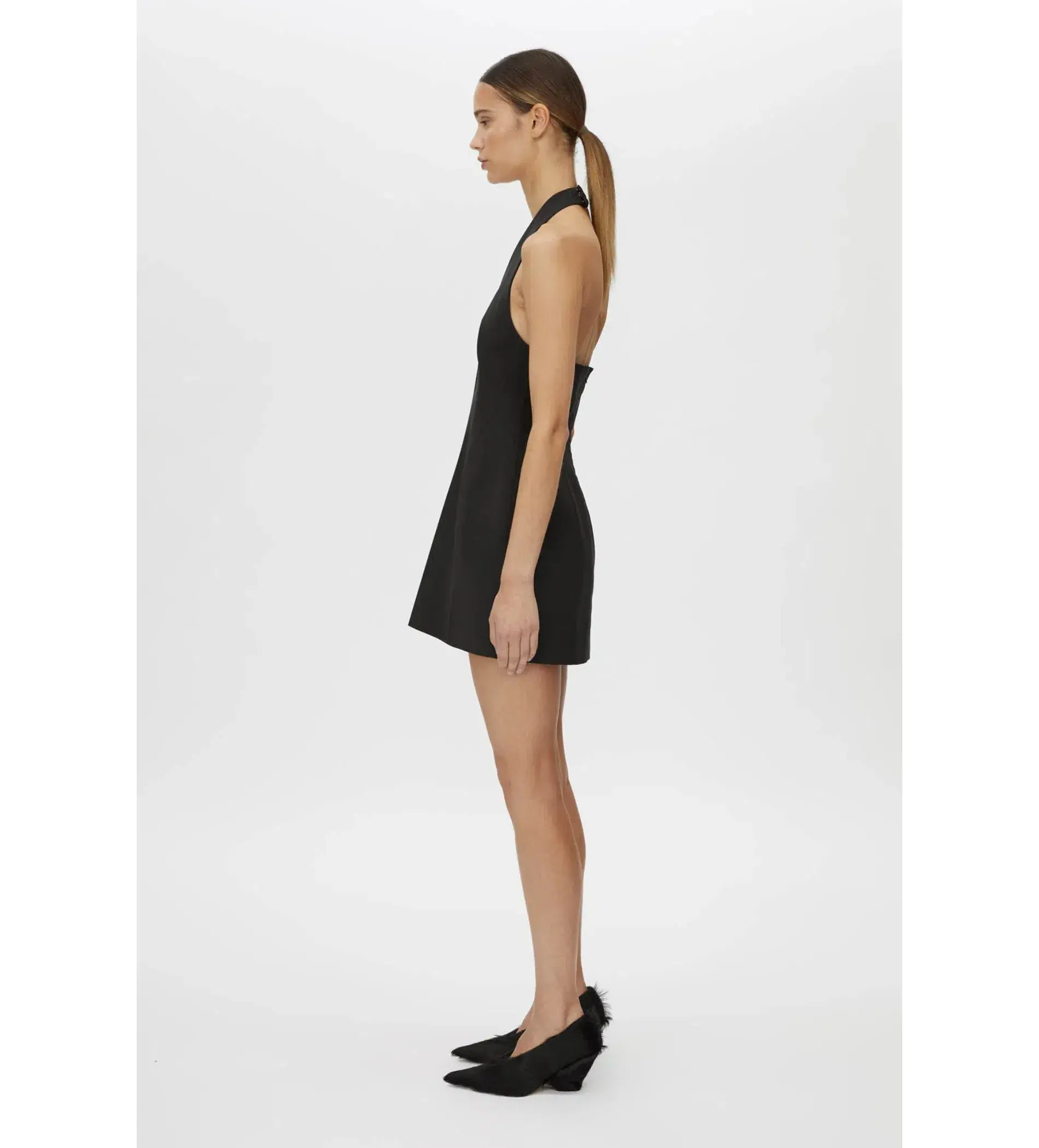 Camila And Marc Petra Halterneck Mini Dress in Black AU 8 - Image 2