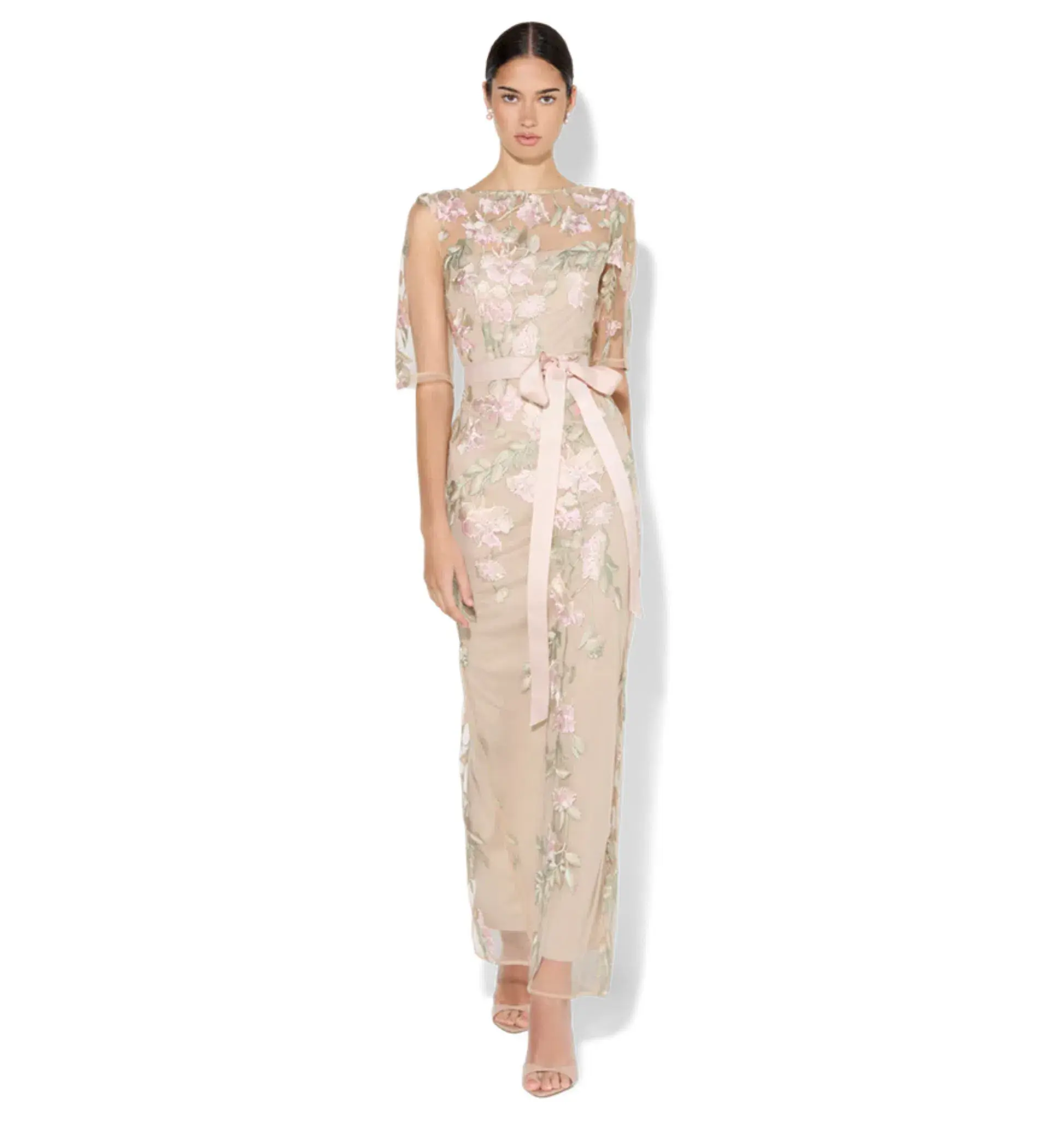 Montique Raya Embroidered Gown Pink Size AU 16 - Image 1