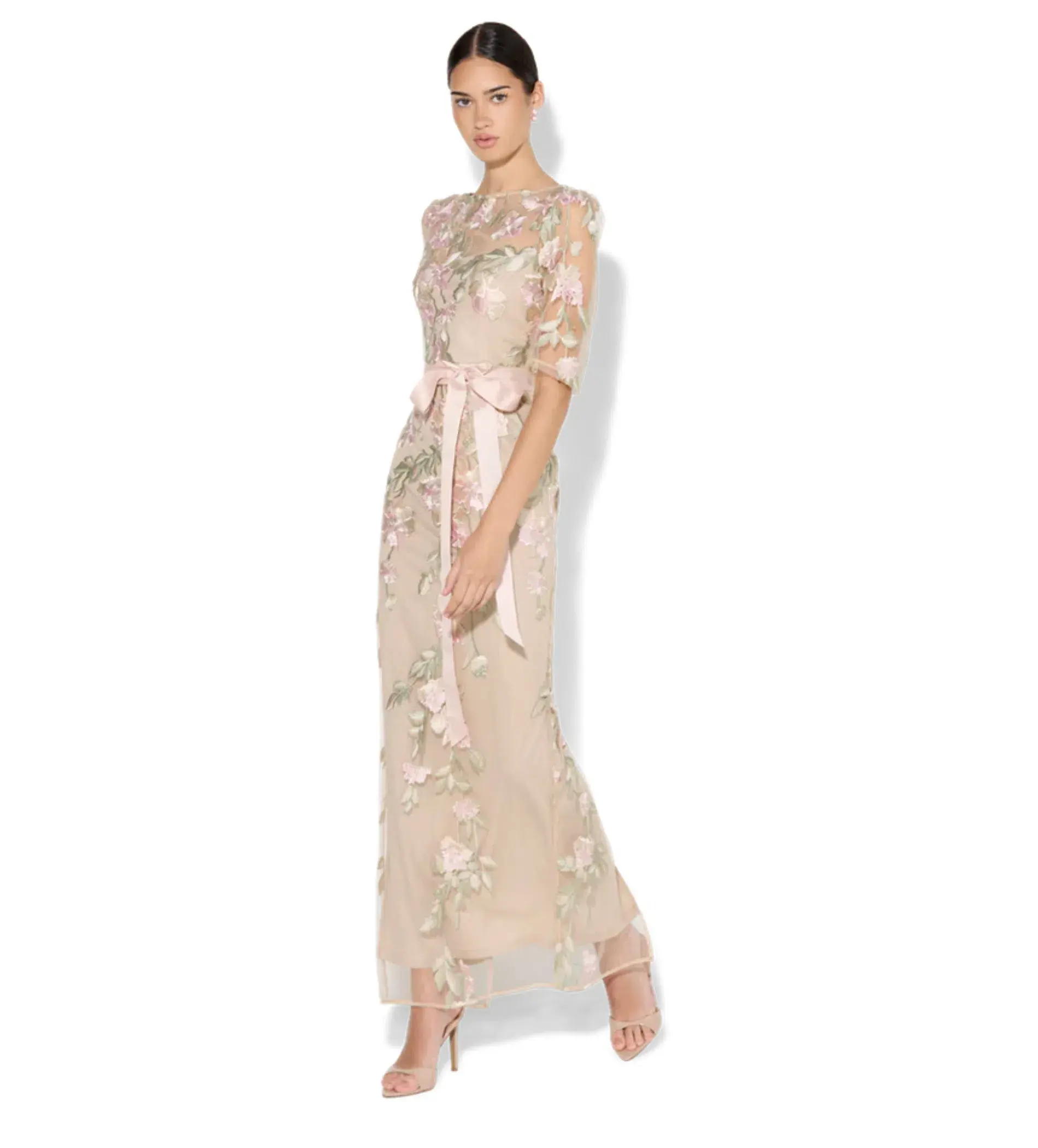 Montique Raya Embroidered Gown Pink Size AU 16 - Image 2