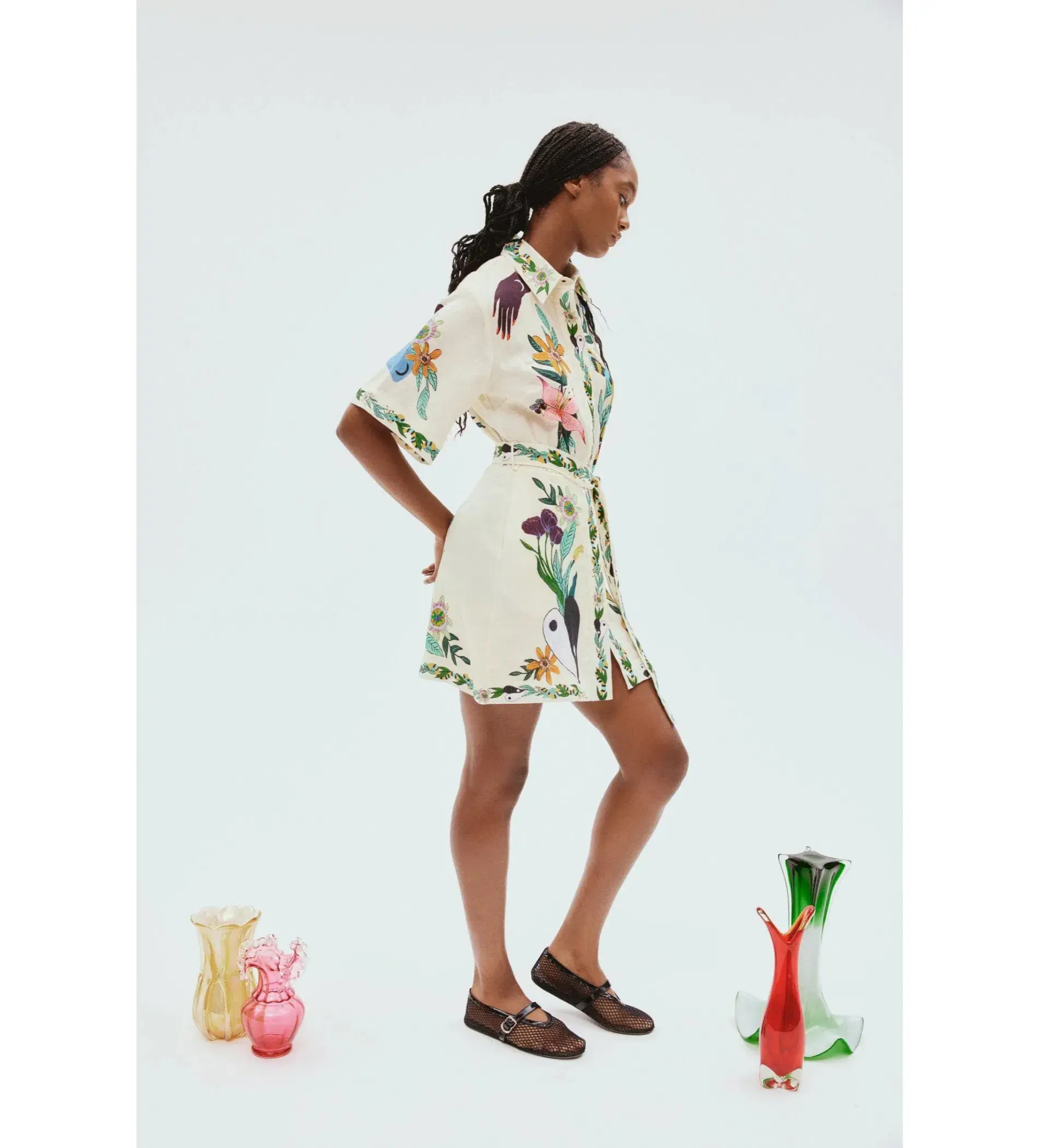 Alemais Meagan Mini Dress Floral Size 10 - Image 3