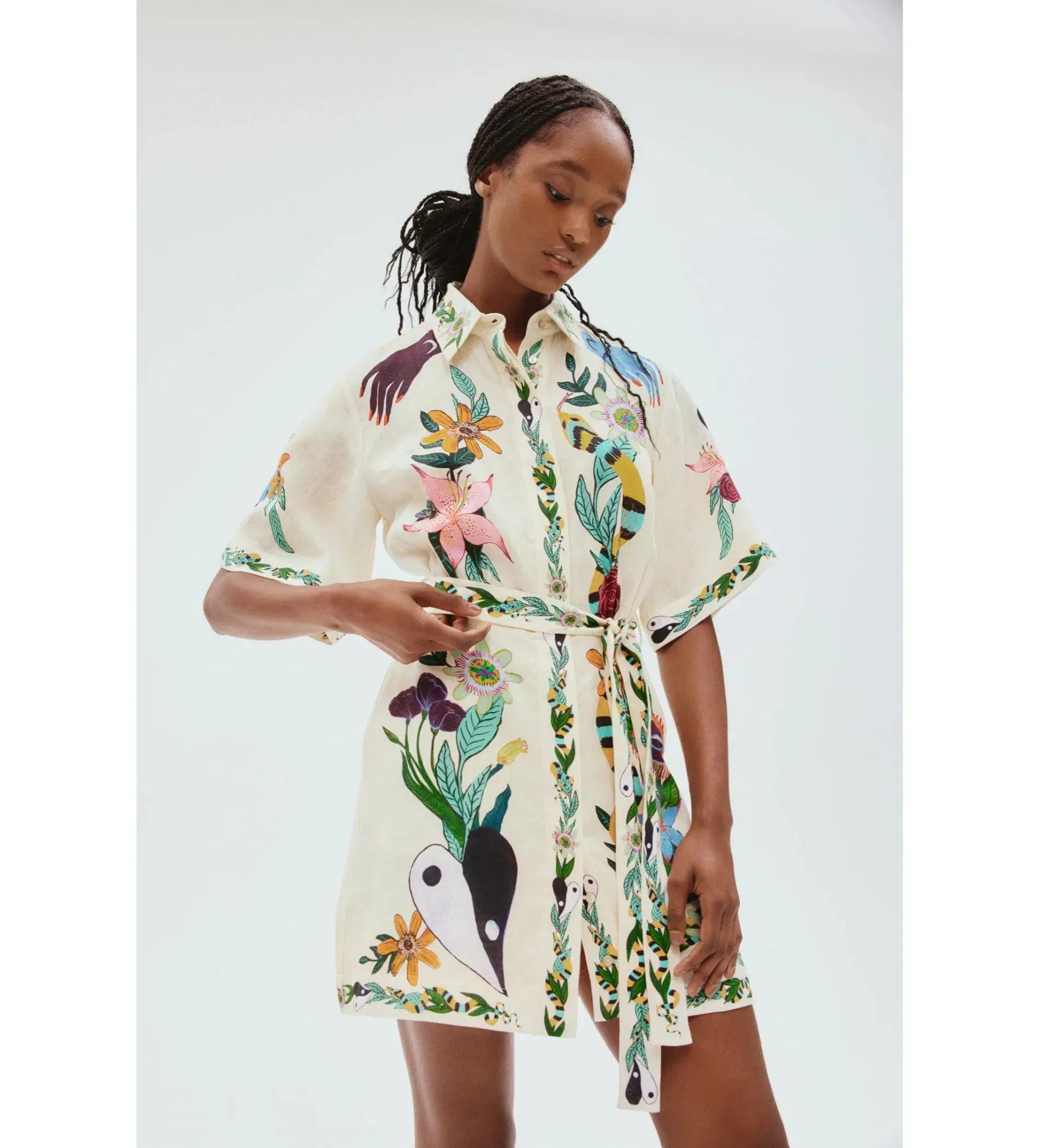 Alemais Meagan Mini Dress Floral Size 10 - Image 2