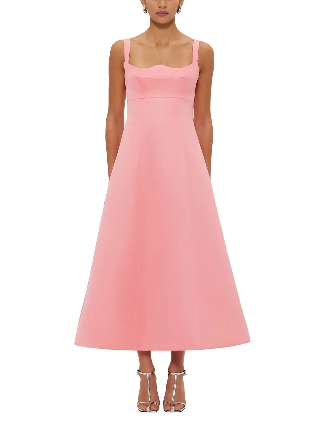 Leo Lin Odette Midi Dress Strawberry Pink Size 12 for rent on The Volte - main image