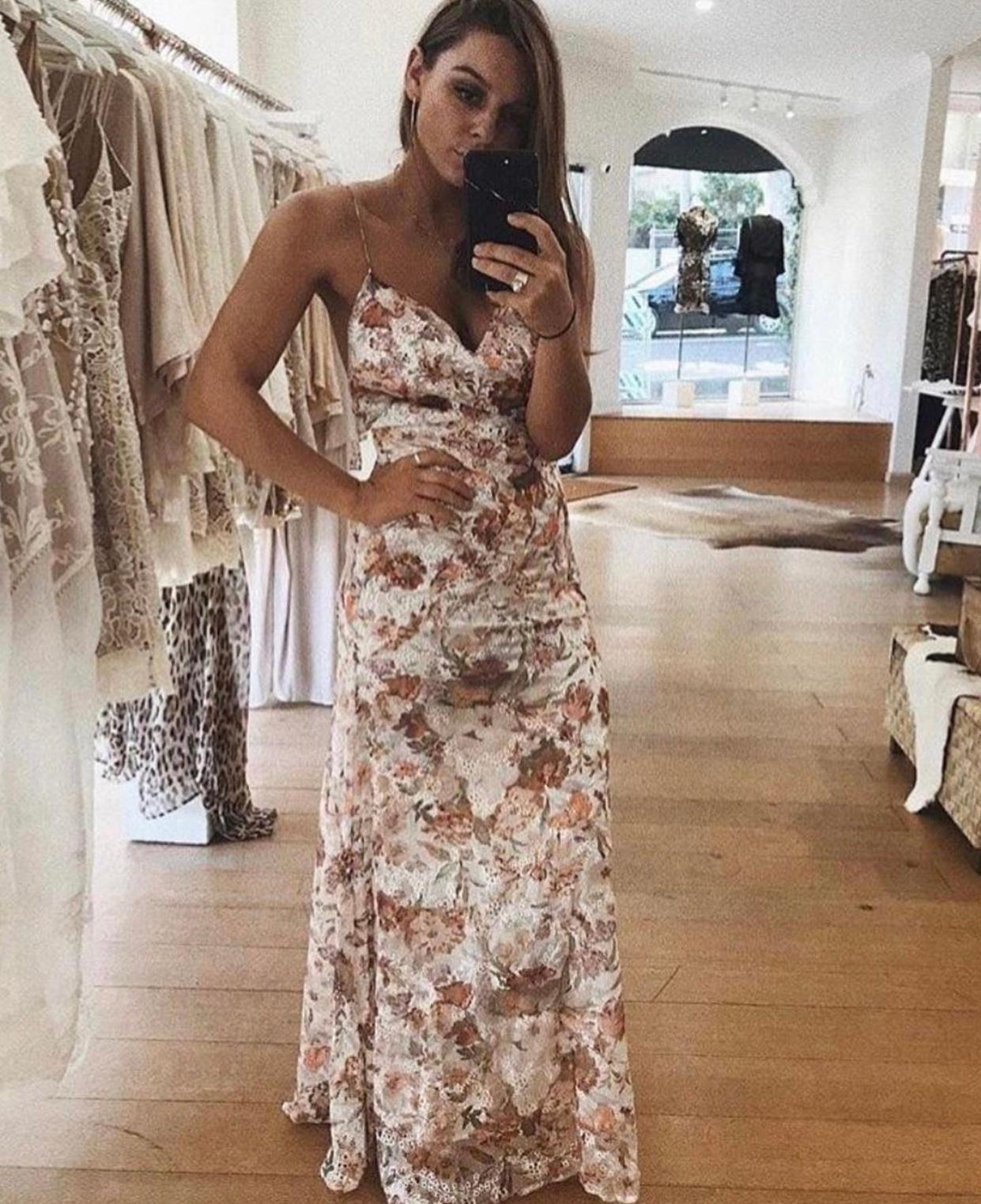 Winona Tigerlily Cowl Maxi Dress Print Size 8  - Image 7