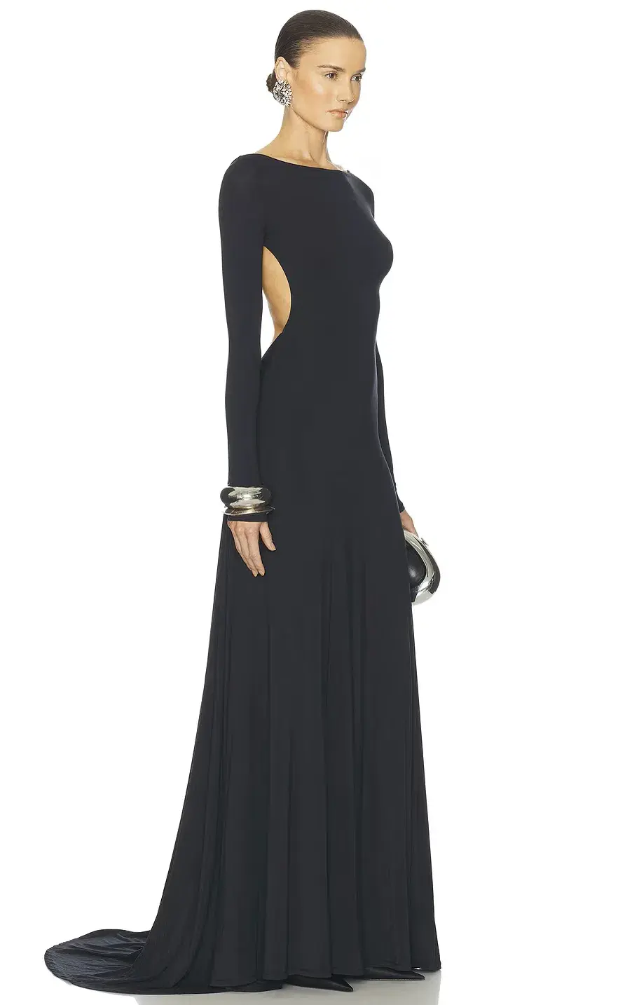 Helsa The Heidi Dress Black Maxi Size AU 8 - Image 2