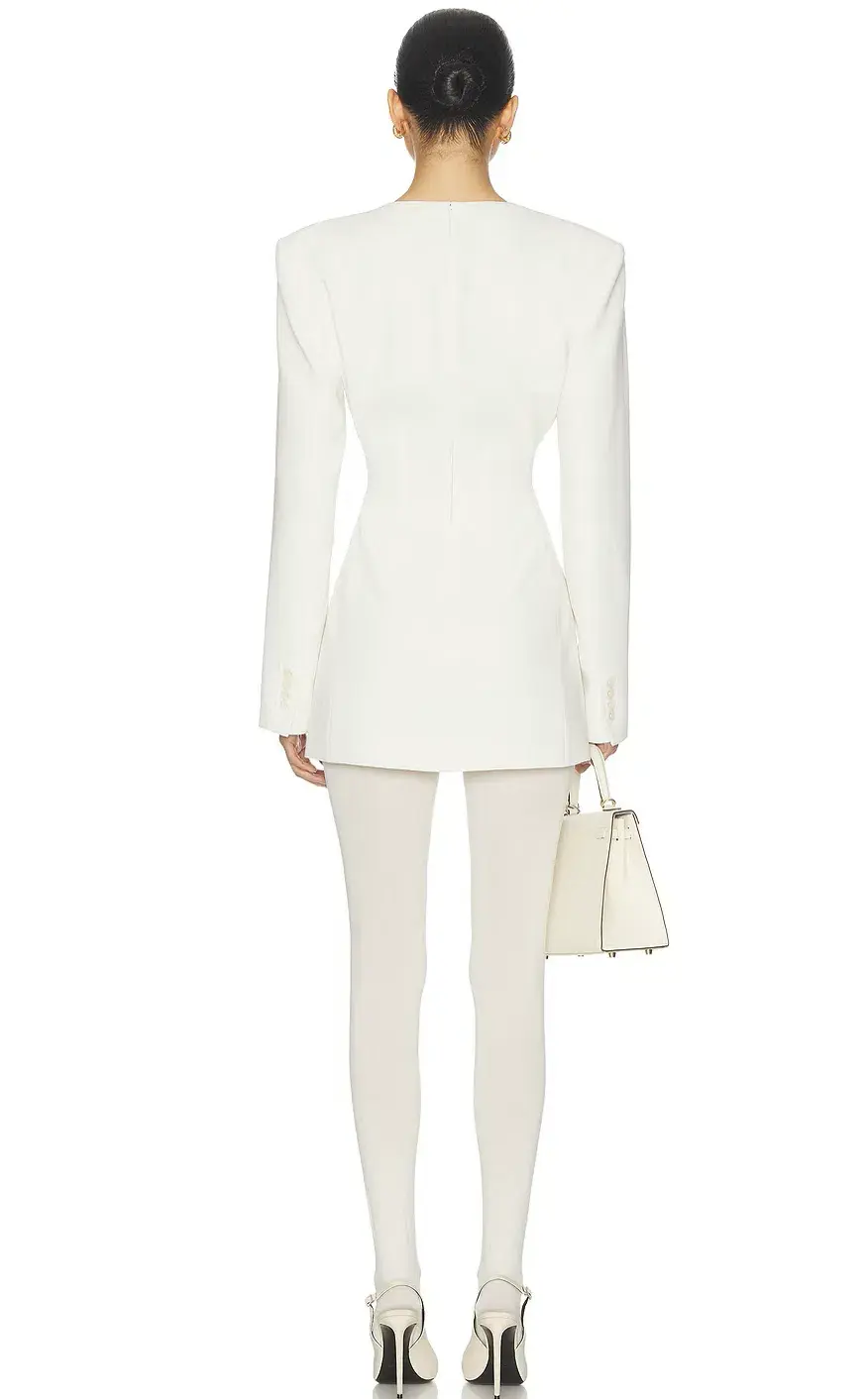 Helsa The Heavy Crepe Suit Mini Dress White Size XS / 6 - Image 3