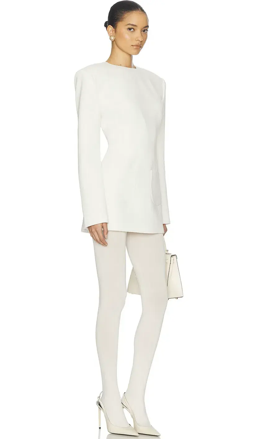 Helsa The Heavy Crepe Suit Mini Dress White Size XS / 6 - Image 2