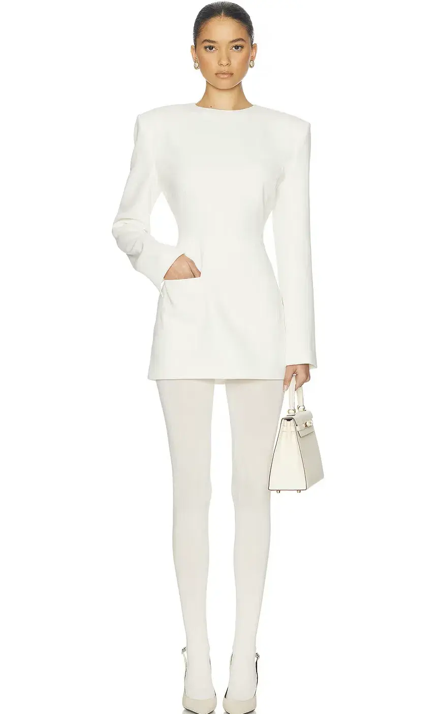 Helsa The Heavy Crepe Suit Mini Dress White Size XS / 6 - Image 1