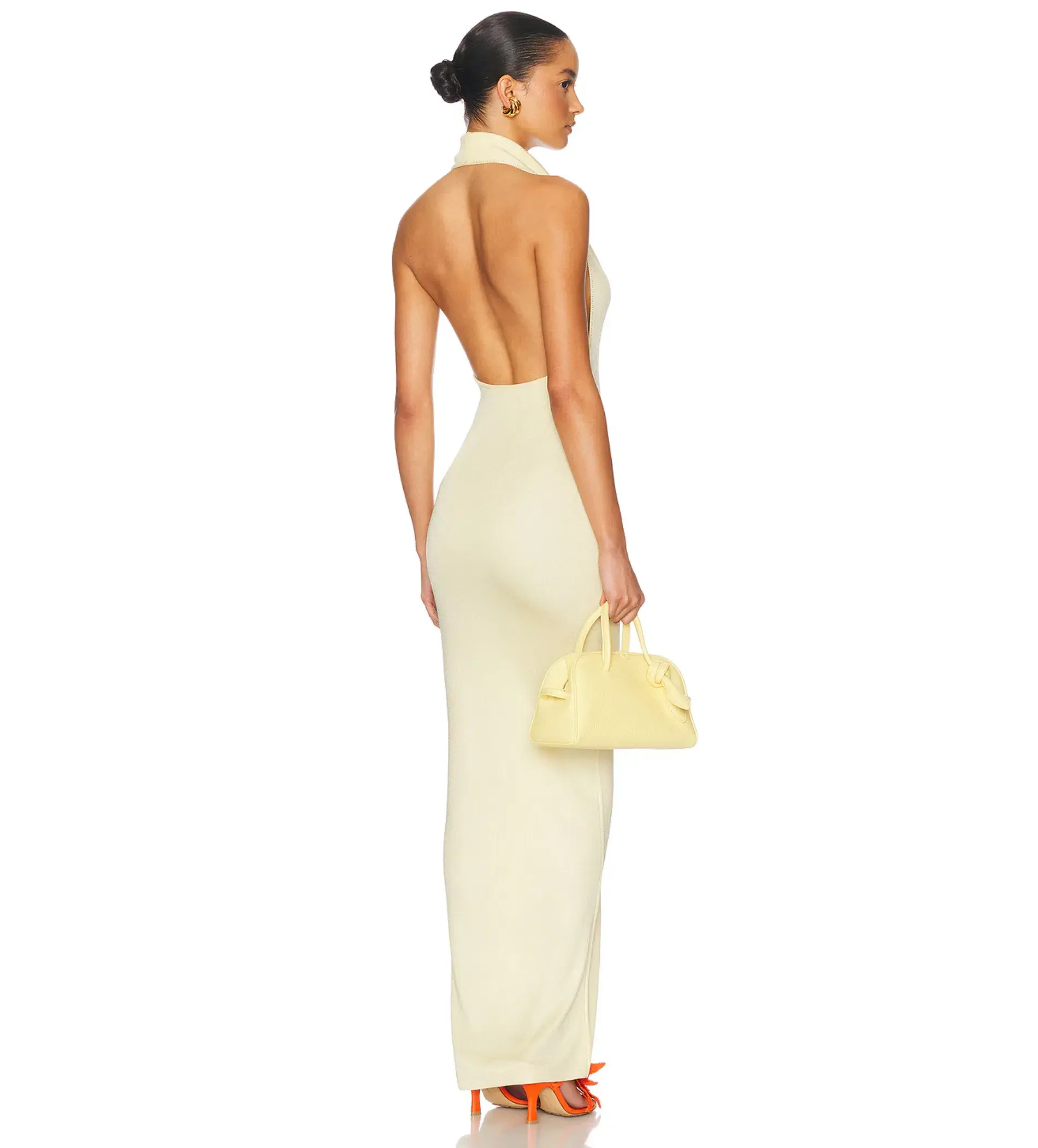 Helsa Aaliyah Maxi Knit Dress in Butter Yellow Size XS / AU 6 - 8 - Image 5