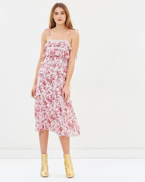 Stevie May floral Midi dress Size 12 - Image 1