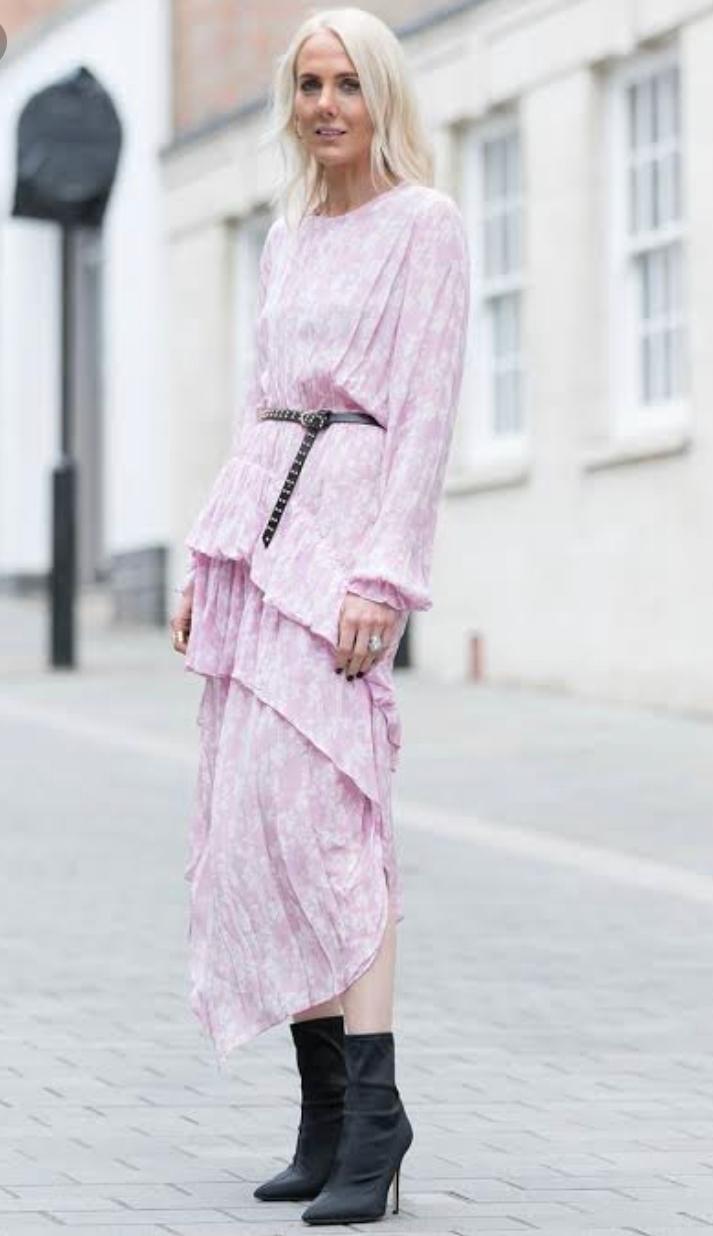 PREEN LINE Eden Asymmetric Pink Ruffle Dress Size 10 - Image 3