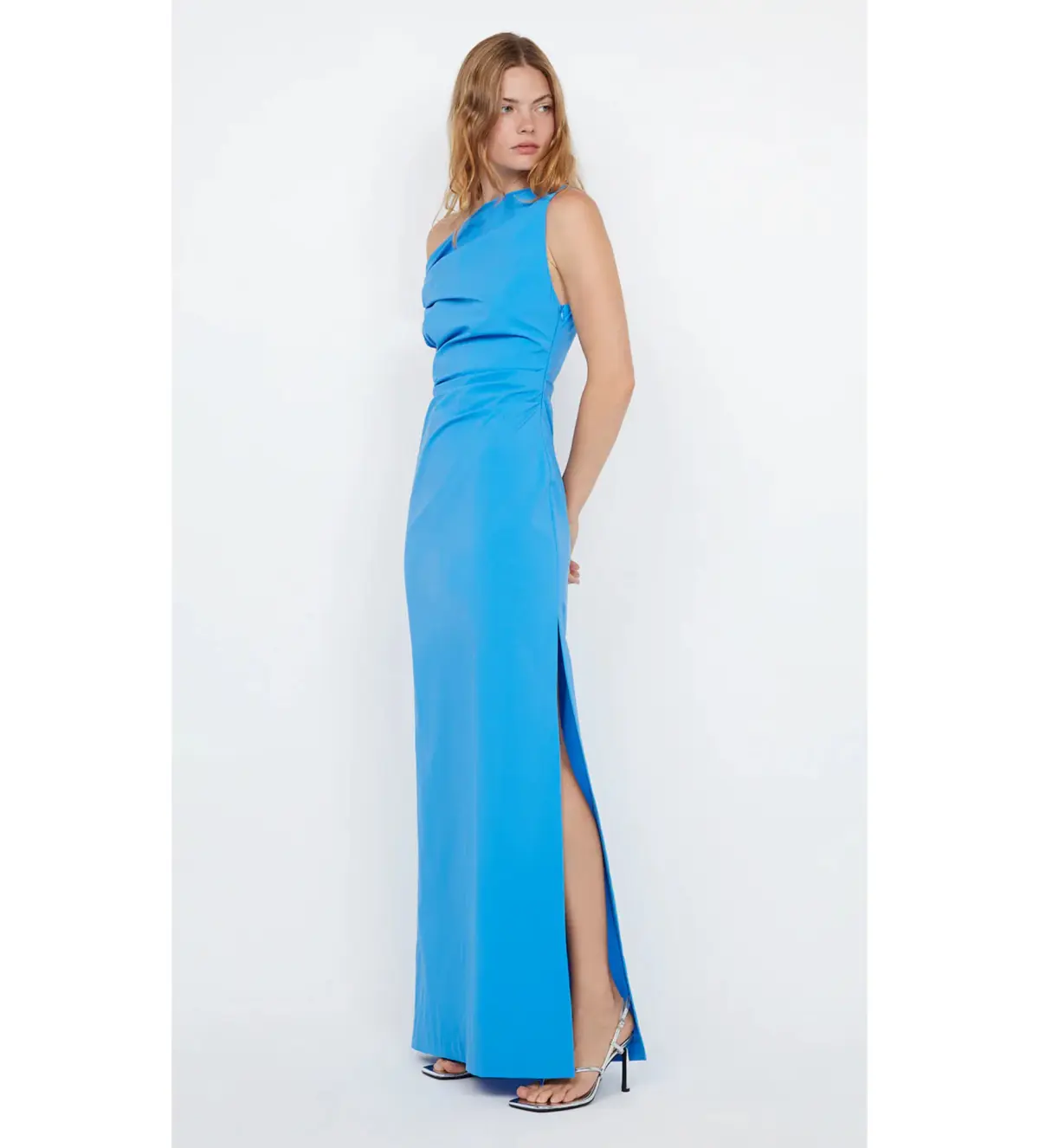 Bec & Bridge Angelina Asym Maxi Dress in Mid Blue Size 8 - Image 3