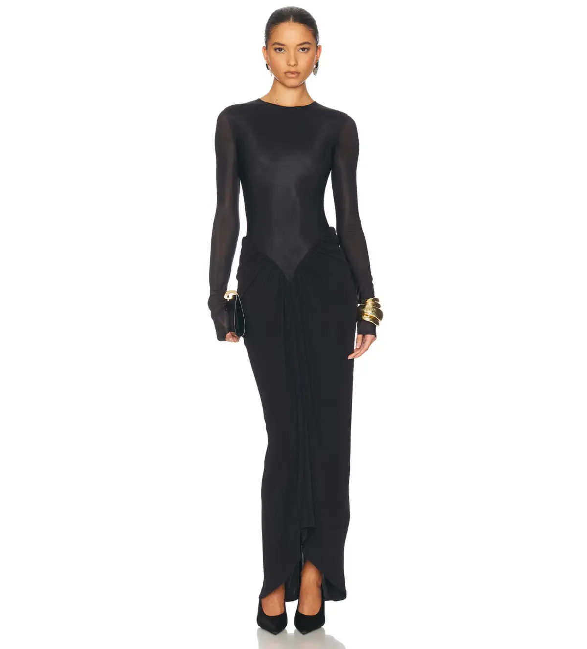 Helsa The Margot Dress Black Size XS / AU 6 - 8 - Image 1