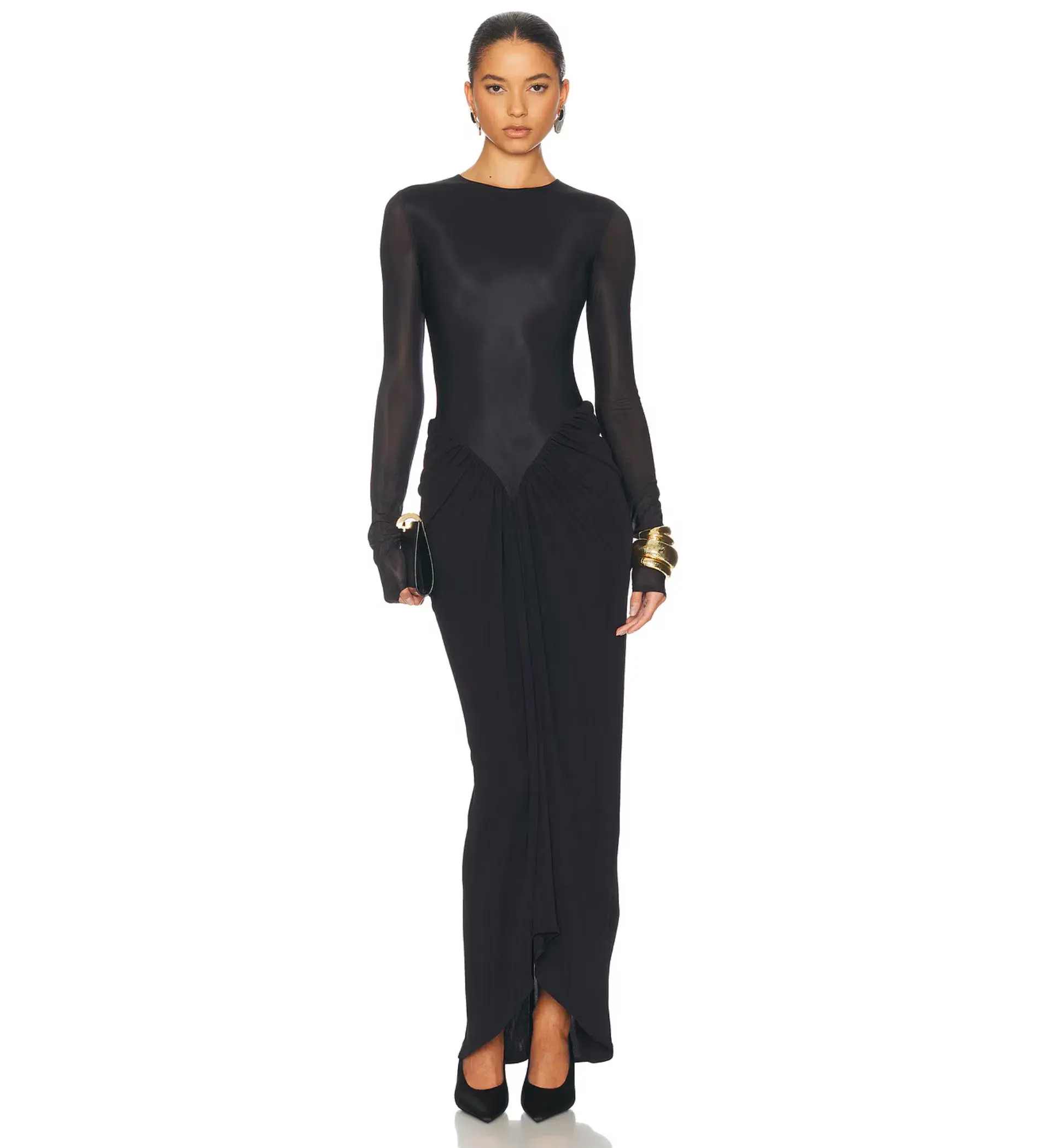 Helsa The Margot Dress Black Size XS / AU 6 - 8 - Image 1
