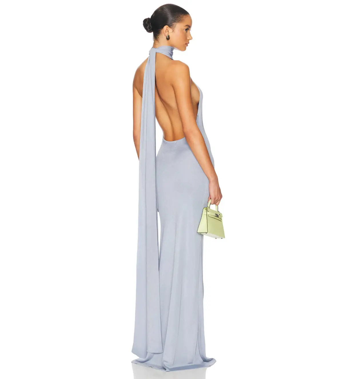 Helsa Novie Maxi Knit Dress in Sky Blue Size XS/ AU 6 - 8 - Image 2