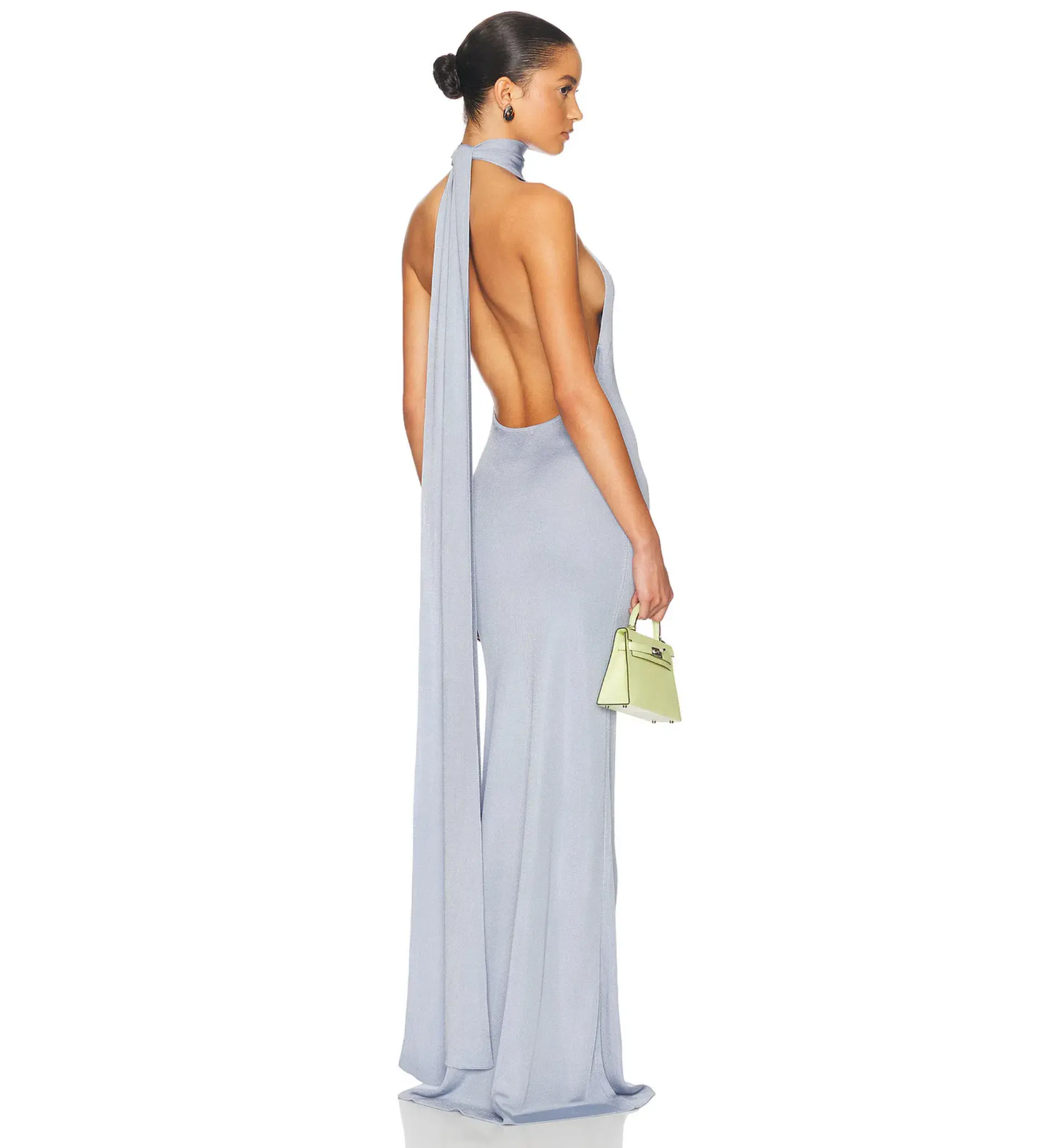 Helsa Novie Maxi Knit Dress in Sky Blue Size XS/ AU 6 - 8 - Image 2