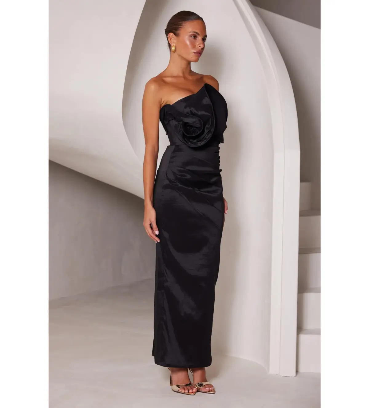 Elle Zeitoune Miles Midi Dress Black Size 10 - Image 2