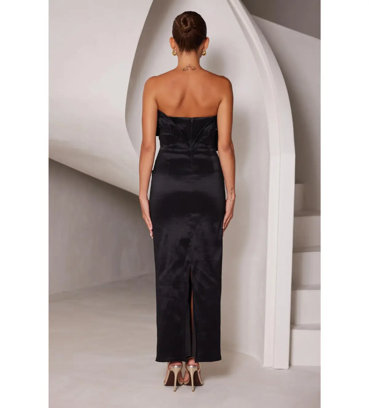 Elle Zeitoune Miles Midi Dress Black Size 10 - Image 5