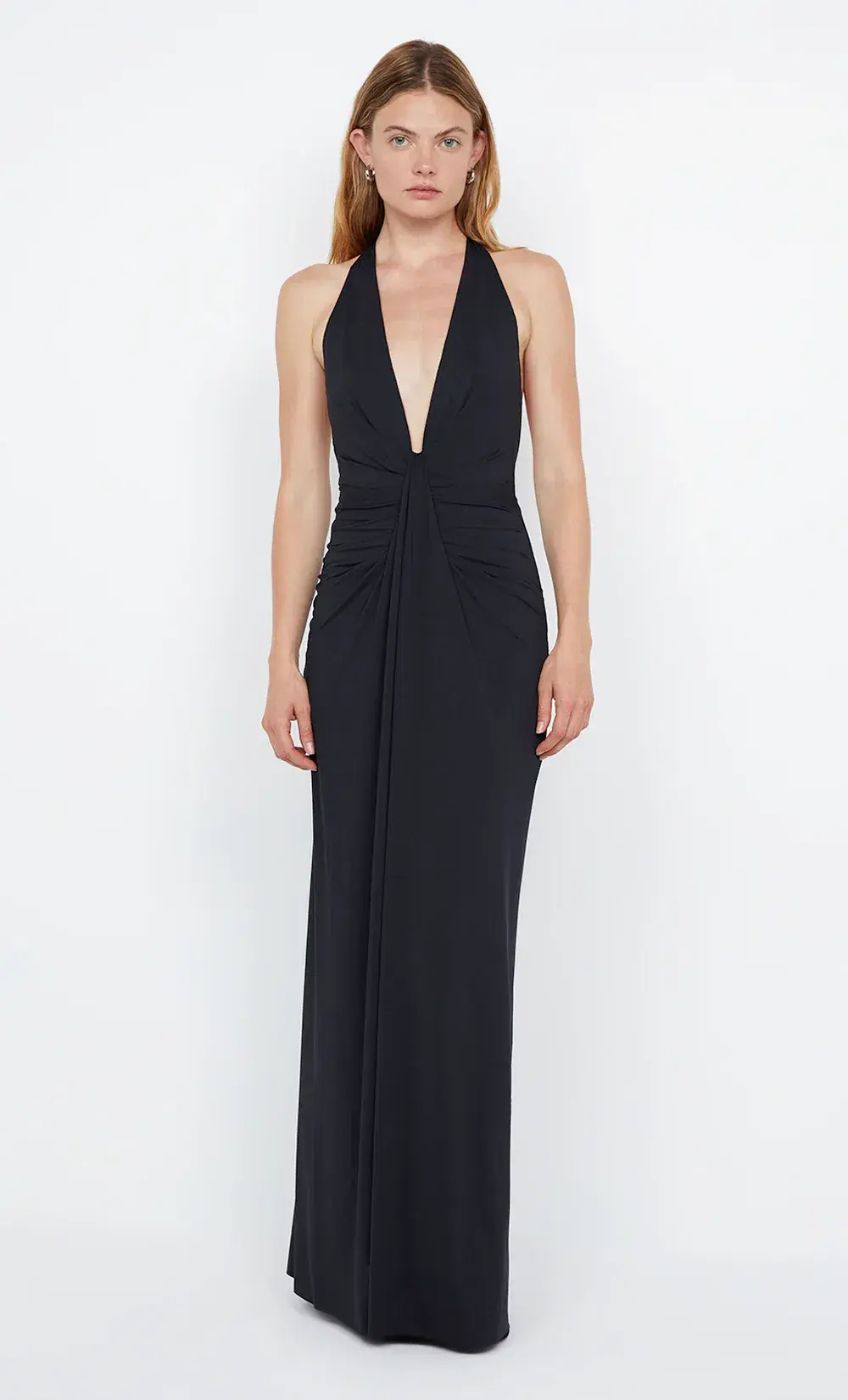 Bec and Bridge Tillie Drape Maxi Dress Black Size 8 for rent on The Volte - main image