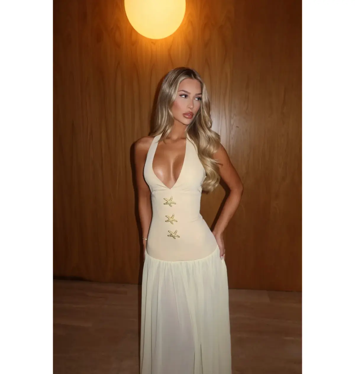 Vivienne Collection Giselle Maxi Dress Lemon Yellow Size 6 - Image 5