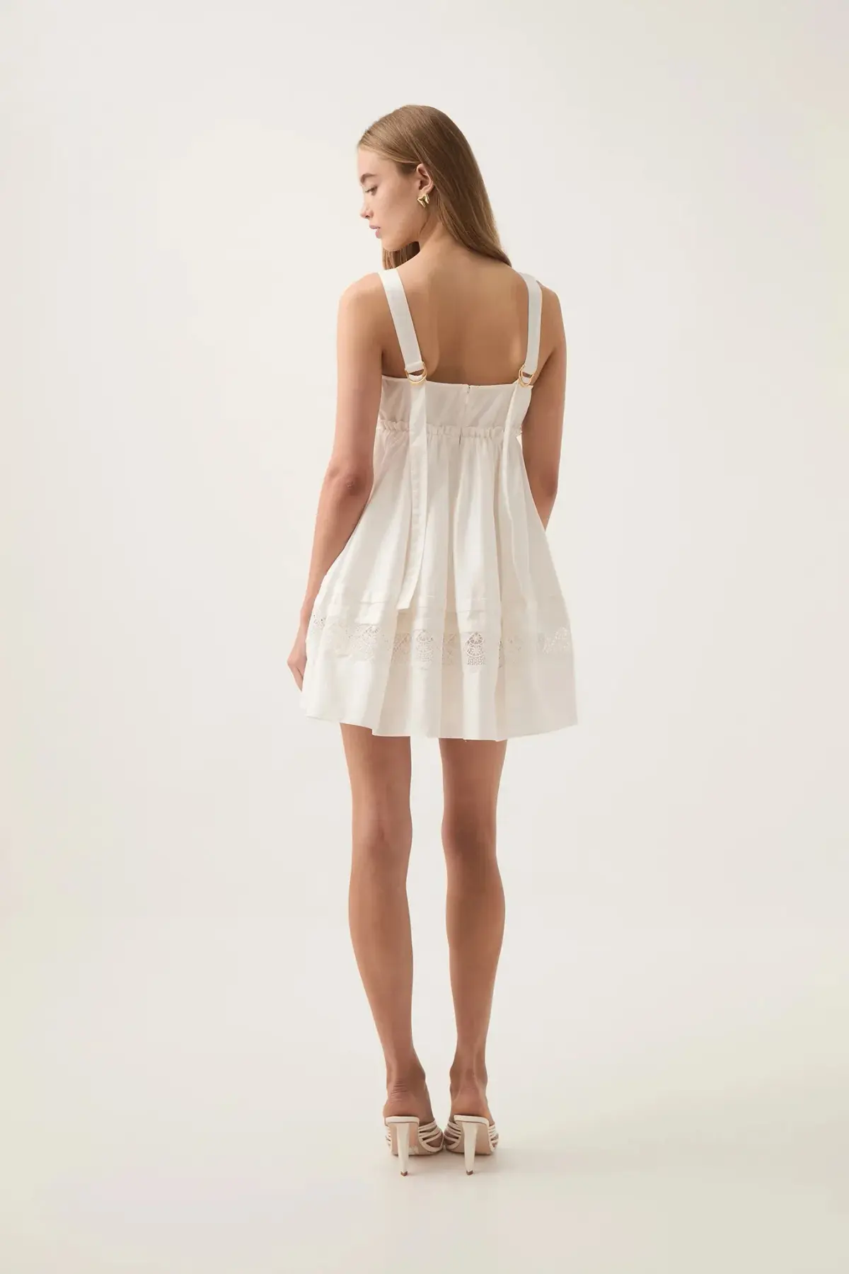 Aje Chant Mini Dress Ivory Size 8 - Image 2