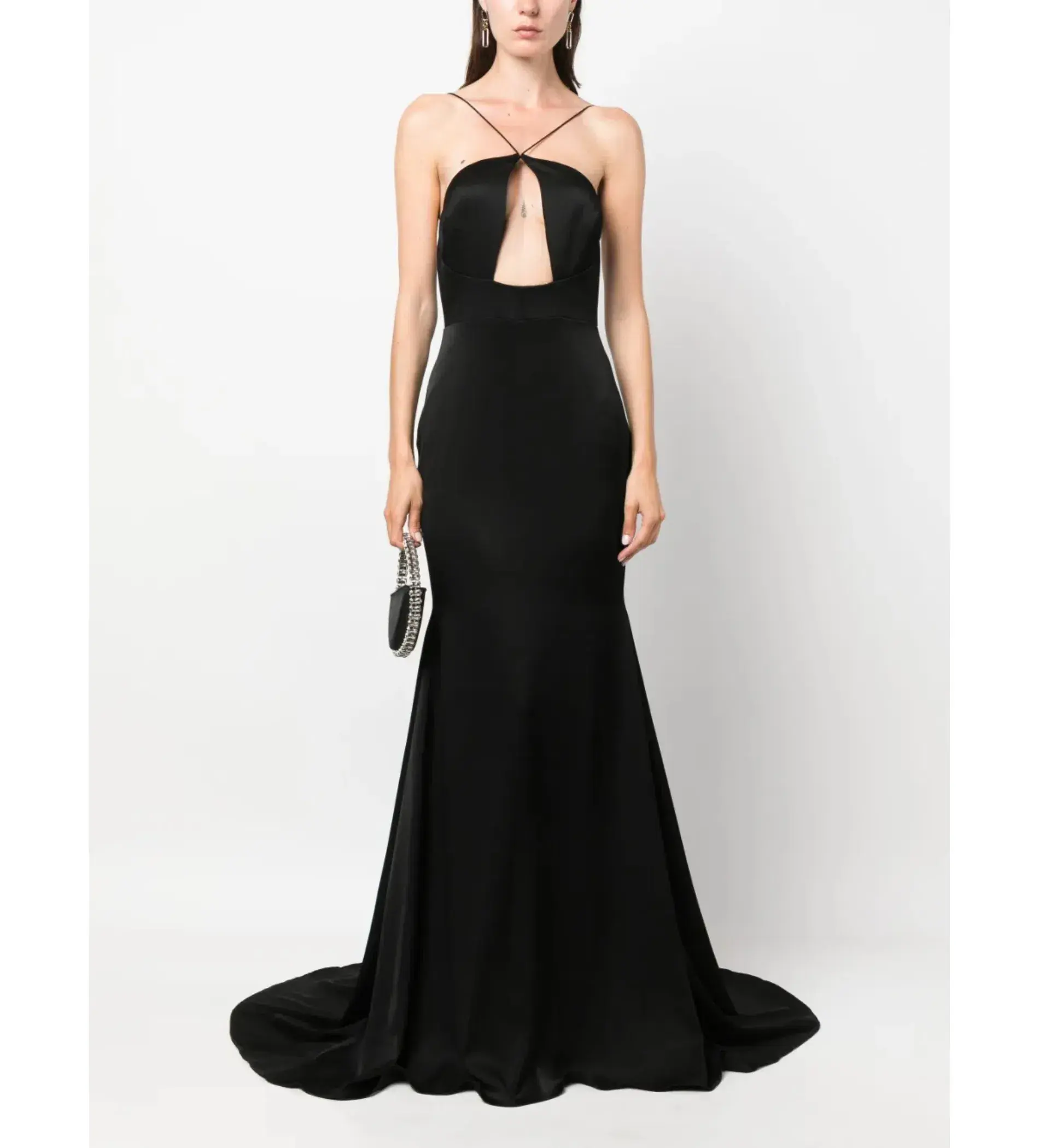 Alex Perry Dress Drake Formal Evening Gown Black Size 8 - Image 1