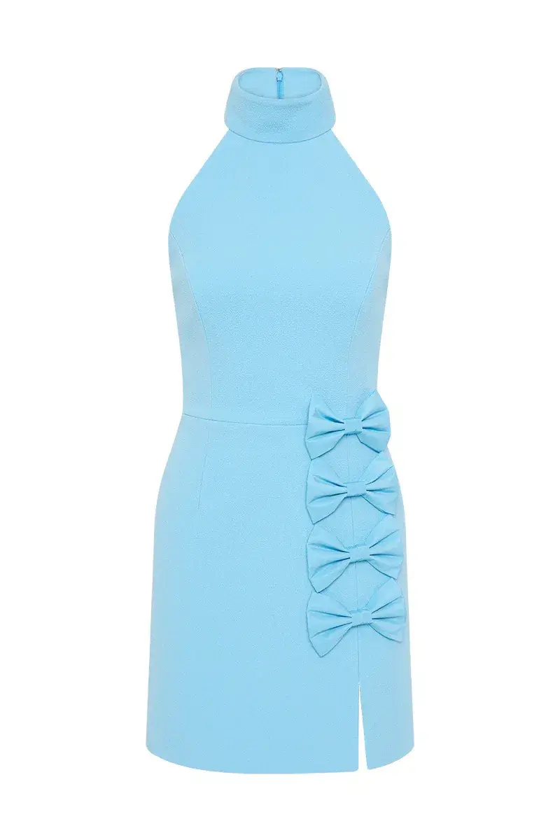 Rebecca Vallance "Skye" Halter Mini dress in Ethereal blue Size AU 12 - Image 5