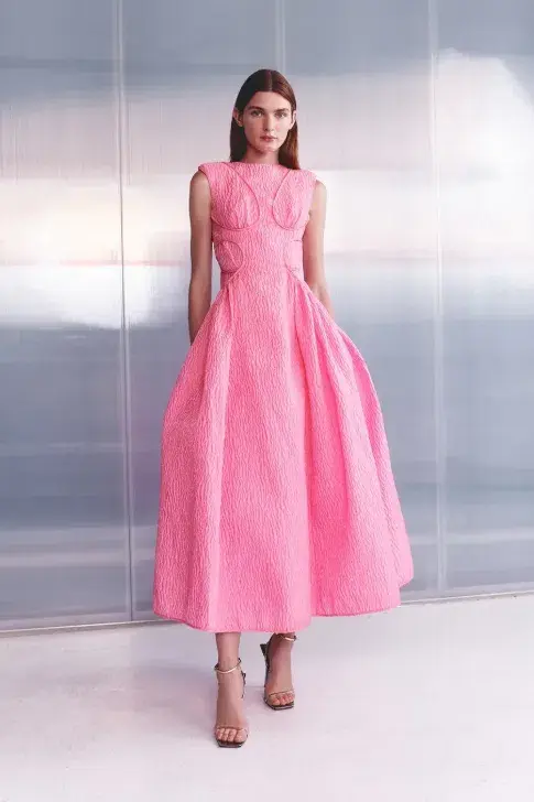 Rachel Gilbert Celia Dress Pink Size 10 for rent on The Volte - main image