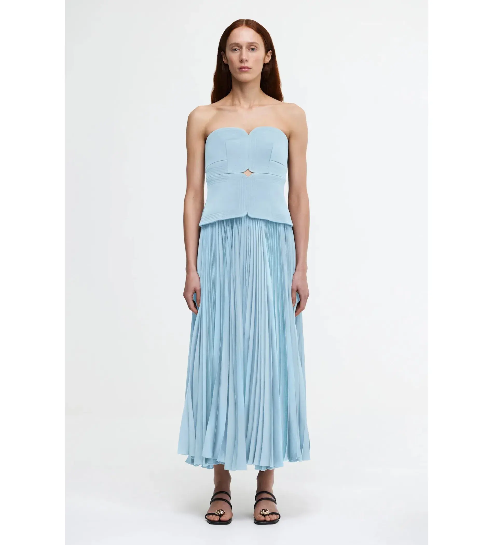 Acler Avonlea Midi Dress Celeste Blue Size 8 - Image 3