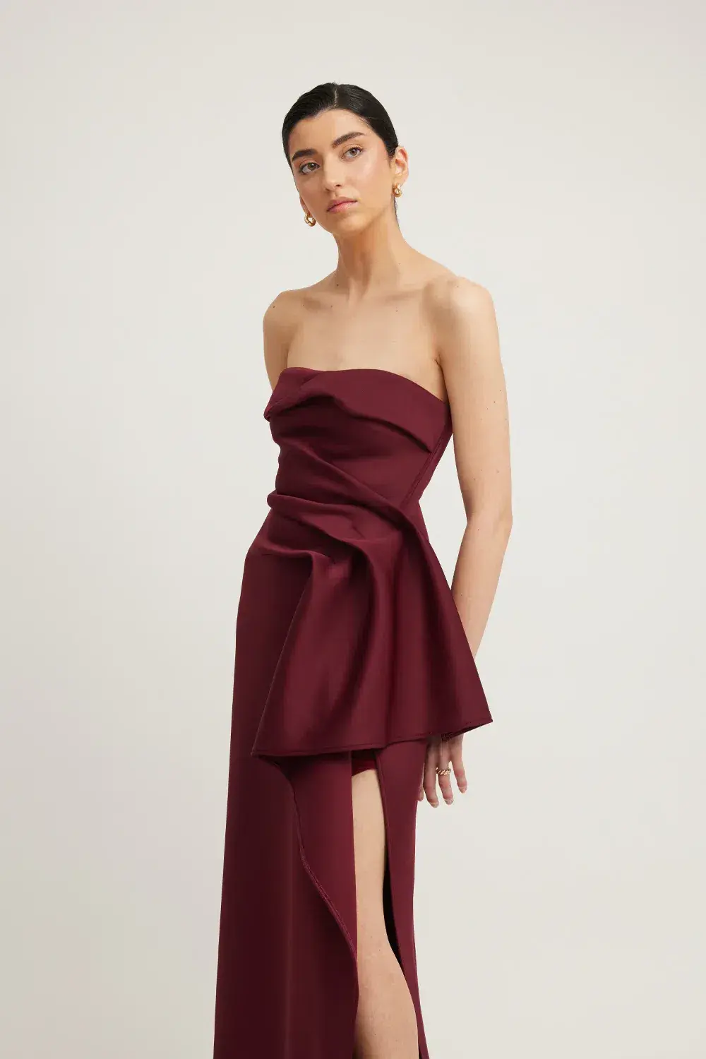 Tojha November Dress Merlot Burgundy Size 12 - Image 2