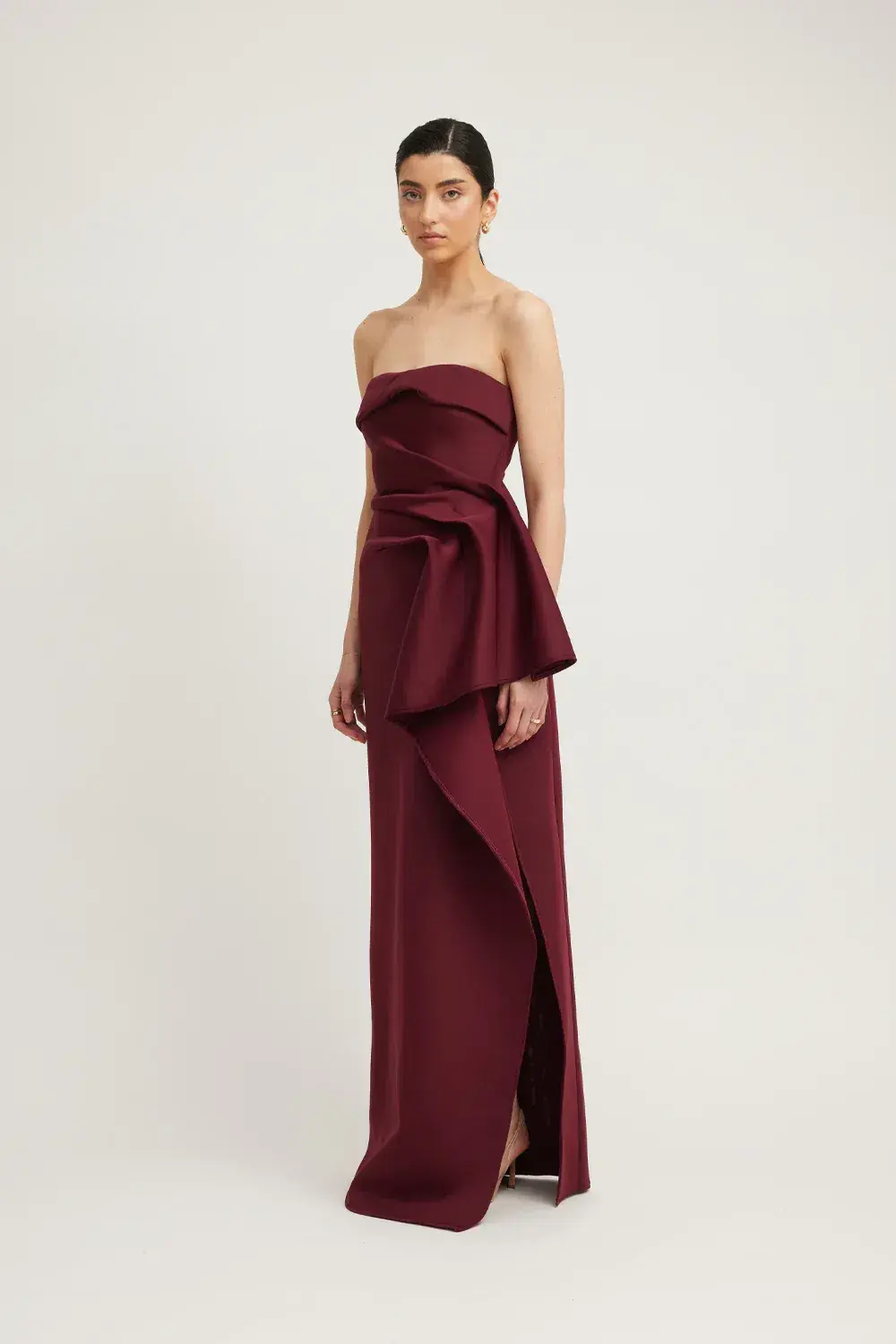 Tojha November Dress Merlot Burgundy Size 12 - Image 3