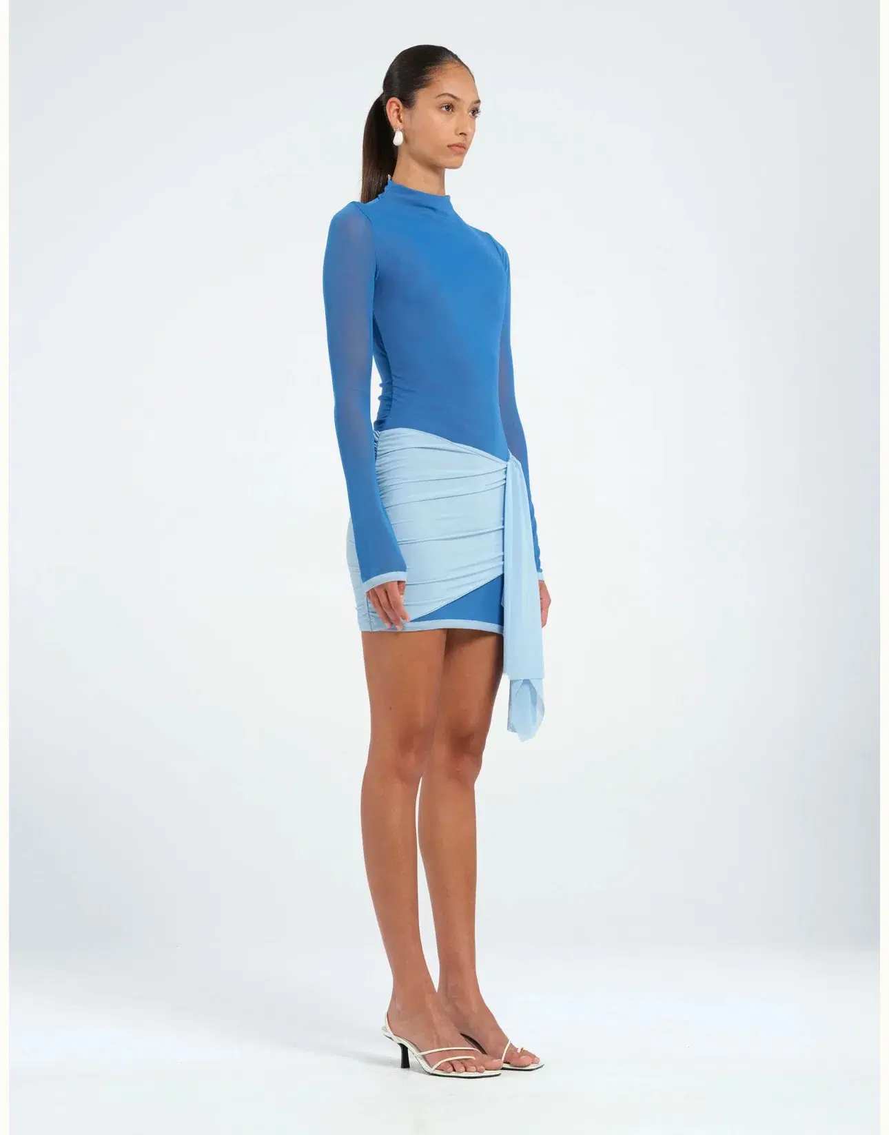 Benni Kingsley Mini Dress  Blue Size 10 - Image 2