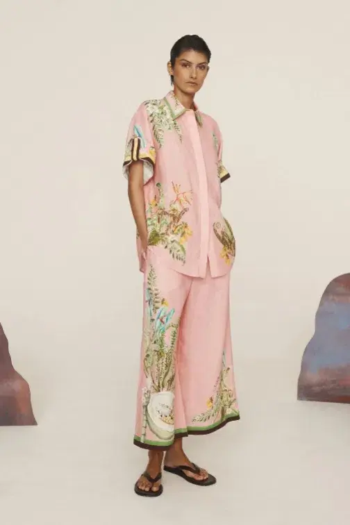 Alemais Papaya Shirt and Pant Set Size 10 - Image 2