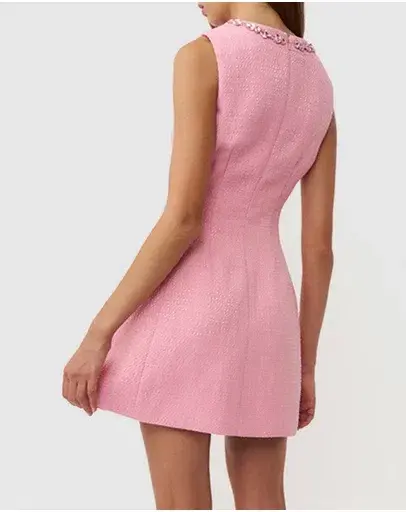 By Johnny Santina Shift Mini Dress Pink Size AU 6 - Image 3