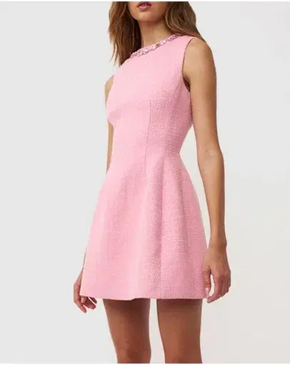 By Johnny Santina Shift Mini Dress Pink Size AU 6 - Image 2