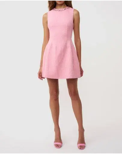 By Johnny "Santina" Shift Mini Dress Pink Size 8 - Image 4