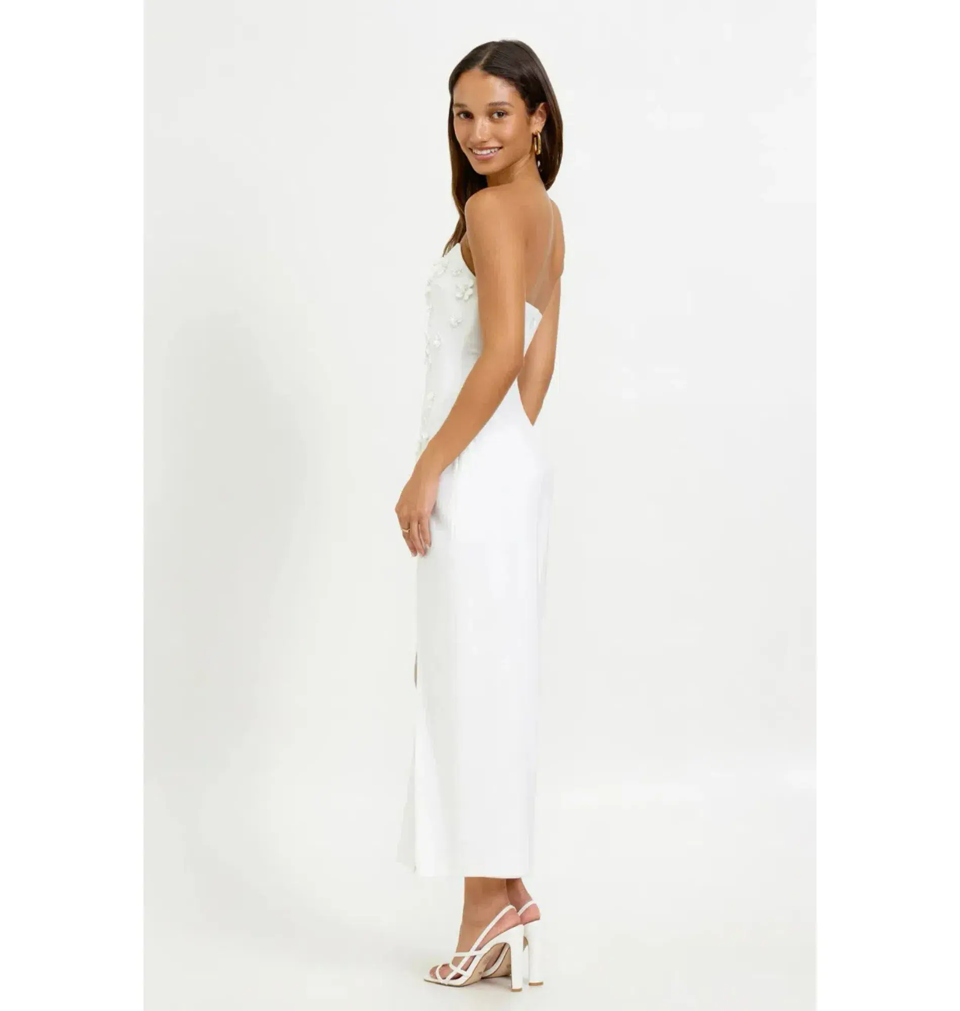 Lexi Blanca Dress Ivory Size AU 10  - Image 4